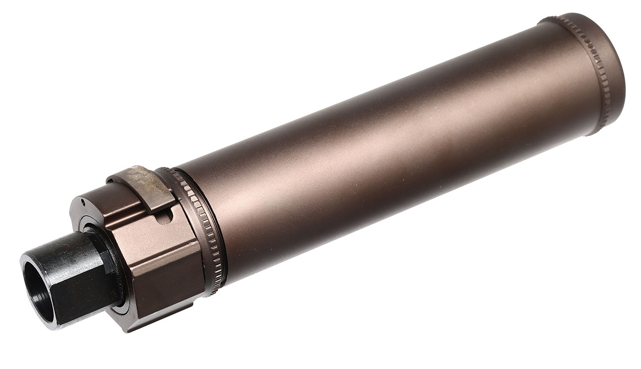 Nuprol BOCCA BOA Long QD Aluminium Suppressor bronze inkl. Stahl Flash-Hider 14mm- Bild 1