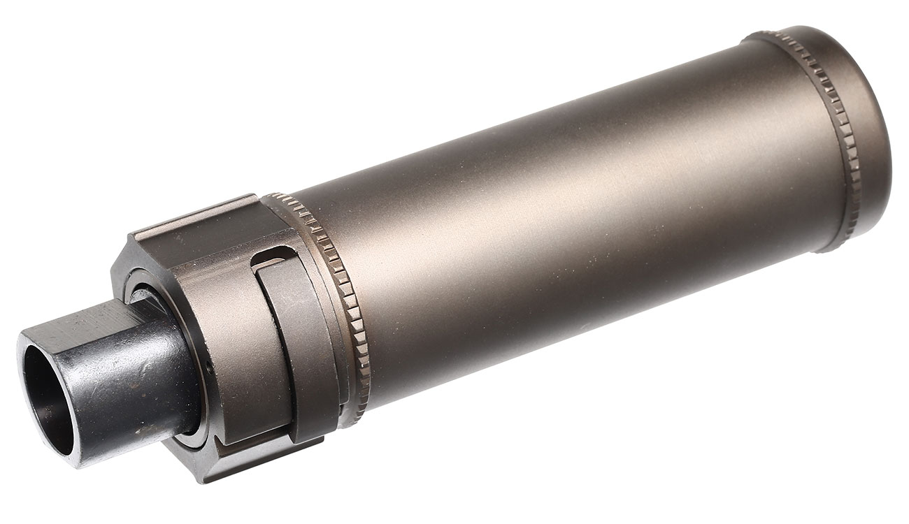 Nuprol BOCCA BOA Short QD Aluminium Suppressor bronze inkl. Stahl Flash-Hider 14mm- Bild 1