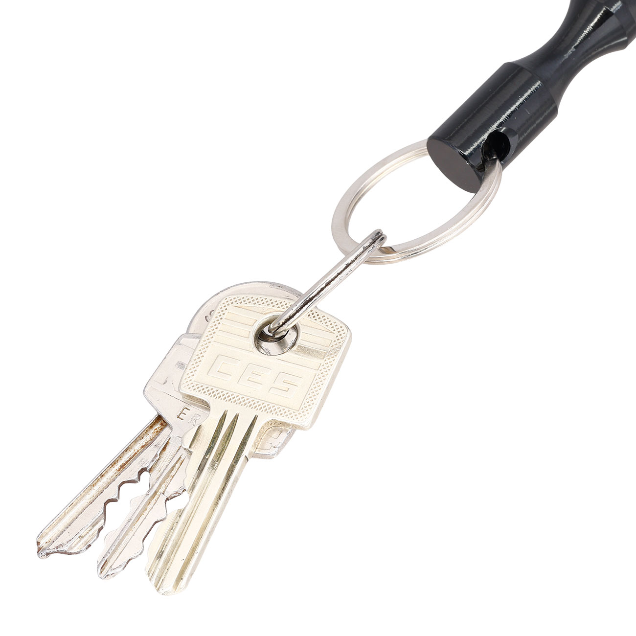 Kubotan mit gewelltem Griff und Schl�sselanh�nger Bild 5