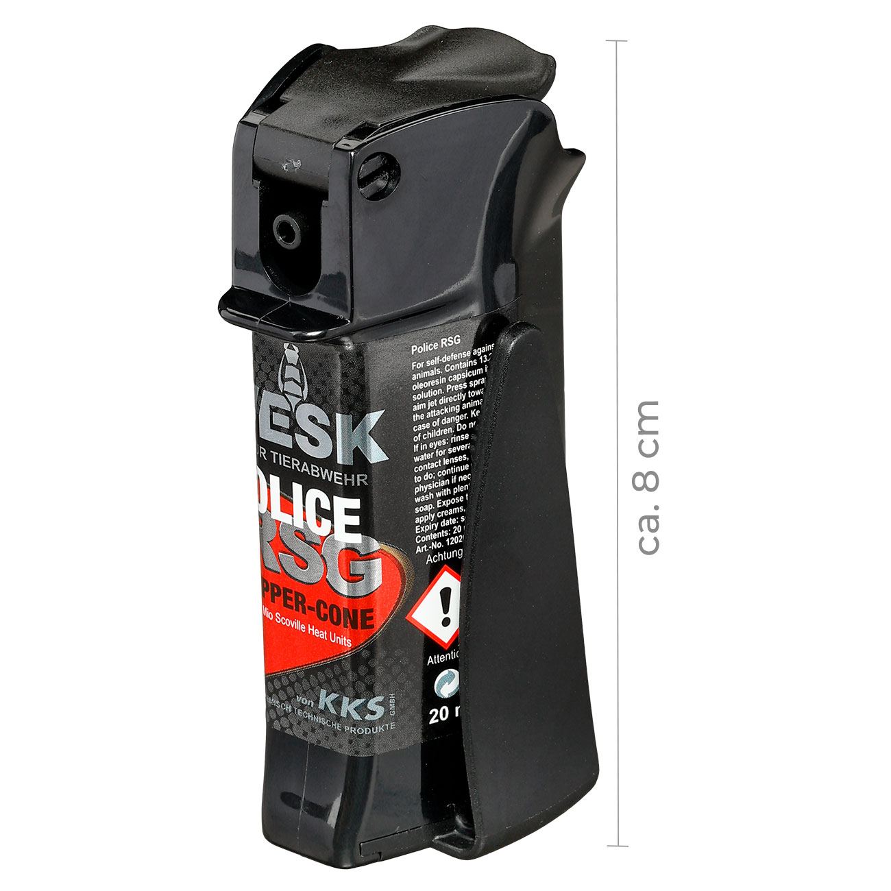 Abwehrspray VESK RSG Police Cone Pfefferspray, 20 ml Breitstrahl hochwirksam, nachfllbar Bild 1