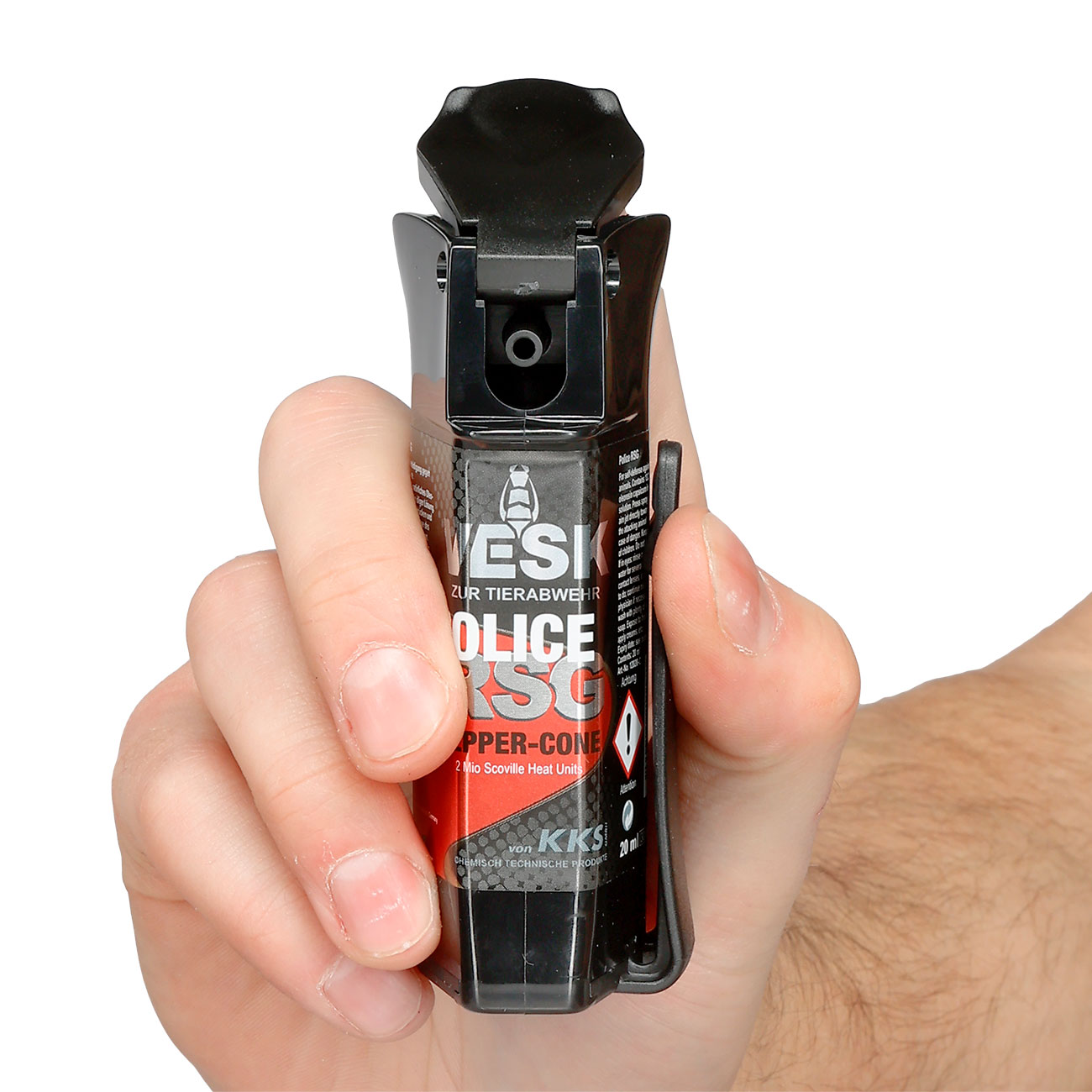 Abwehrspray VESK RSG Police Cone Pfefferspray, 20 ml Breitstrahl hochwirksam, nachfllbar Bild 2