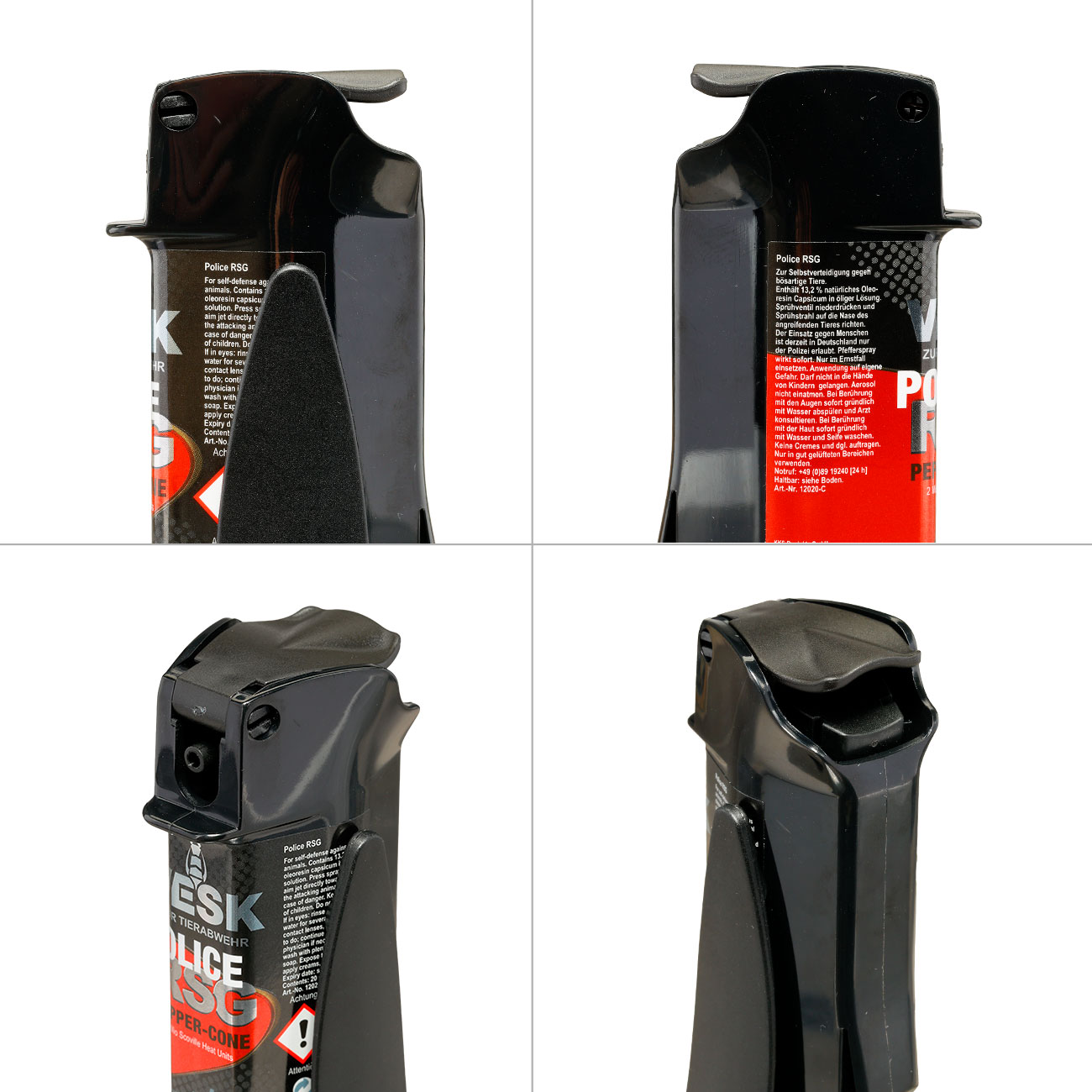 Abwehrspray VESK RSG Police Cone Pfefferspray, 20 ml Breitstrahl hochwirksam, nachfllbar Bild 3