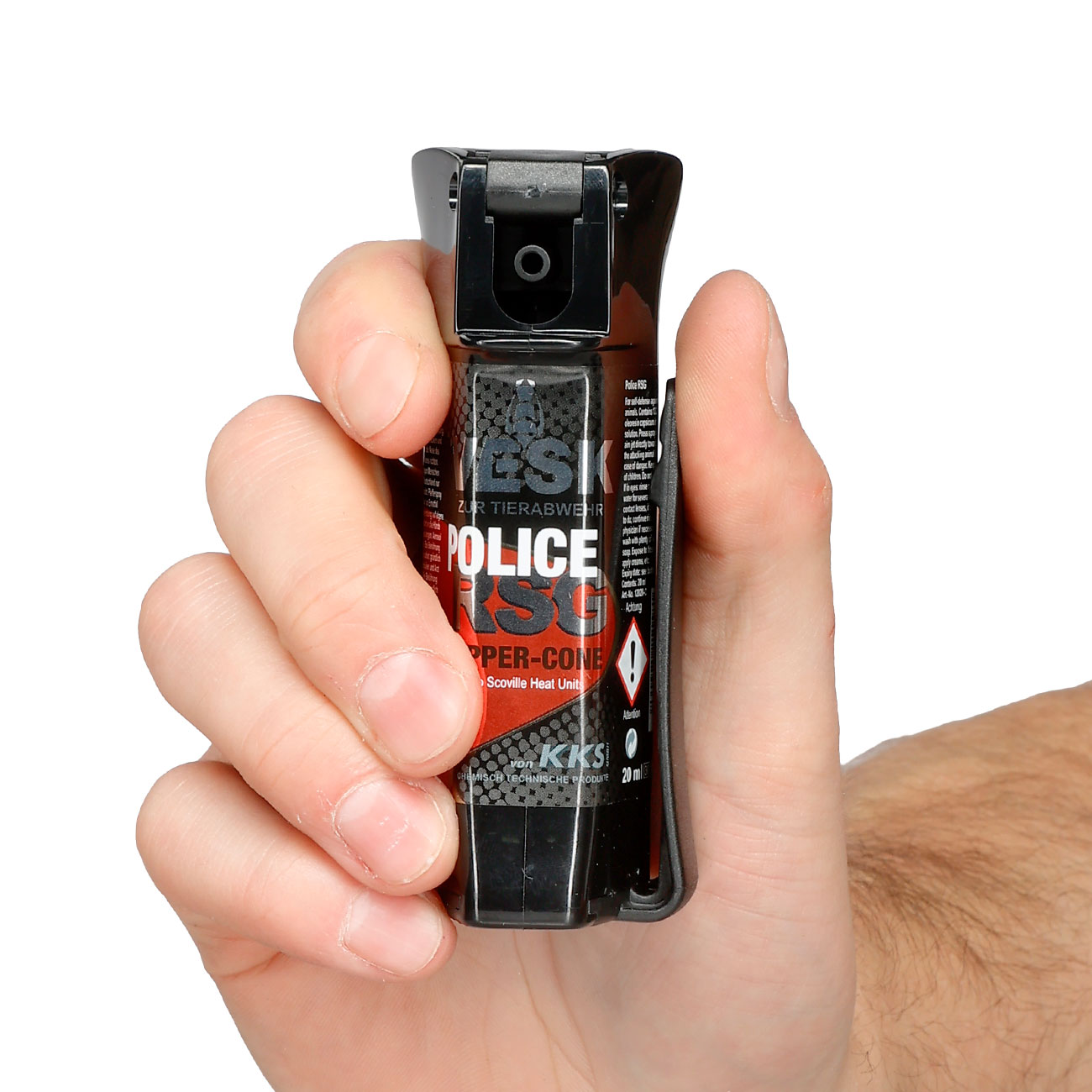 Abwehrspray VESK RSG Police Cone Pfefferspray, 20 ml Breitstrahl hochwirksam, nachfllbar Bild 5