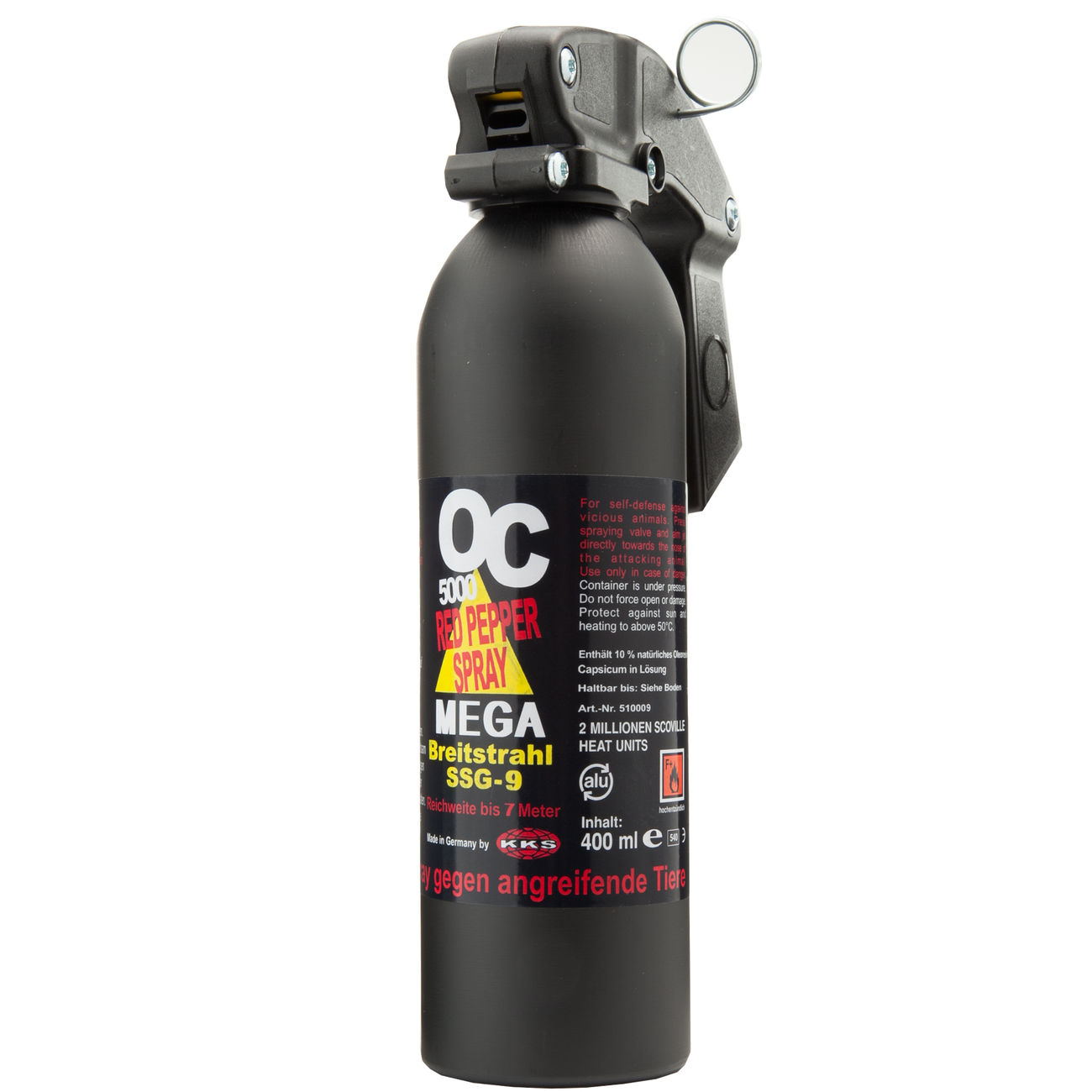 OC 5000 Breitstrahl Pfefferspray, 400 ml zur Gebudesicherung