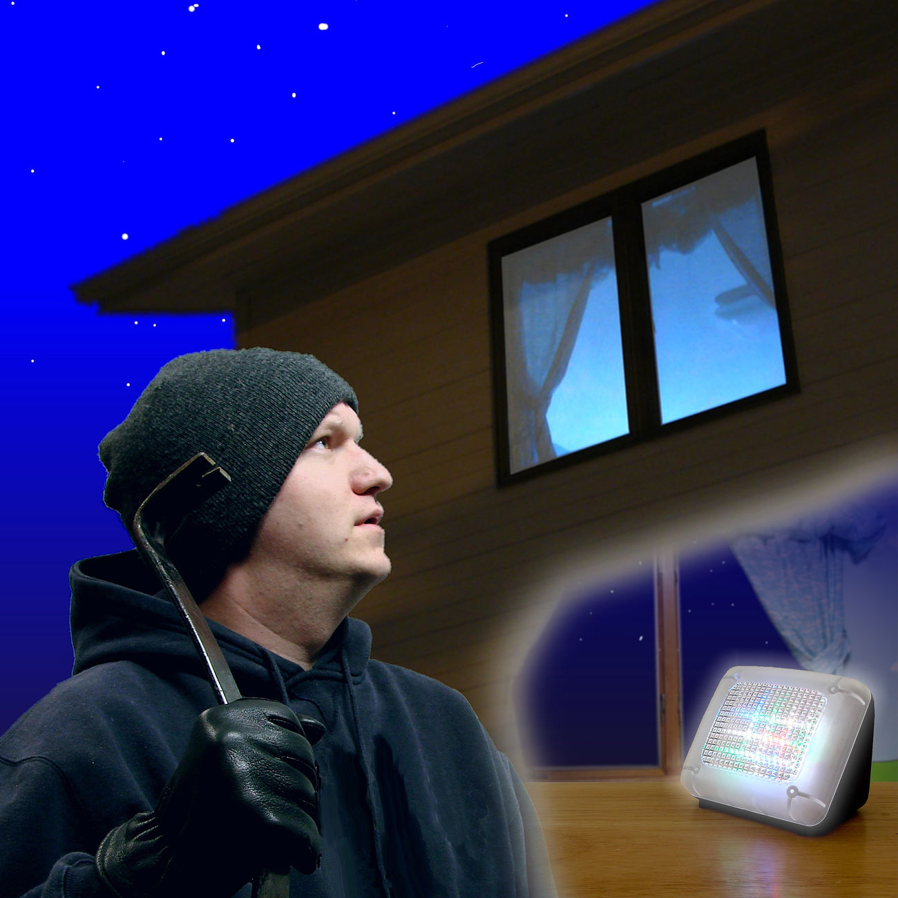 Fernsehsimulator Fake TV, Fernseh Attrappe -das Original - Tuscht Anwesenheit vor!