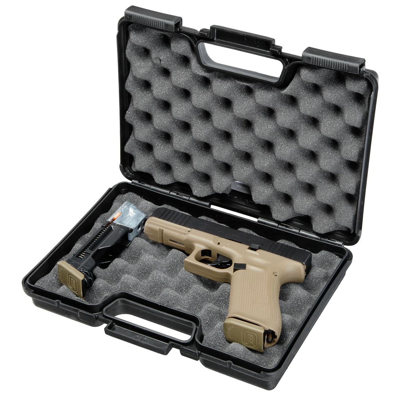 Glock 17 Gen.5 T4E mit Metallschlitten CO2-RAM Pistole Kal. .43 schwarz / coyote Bild 10