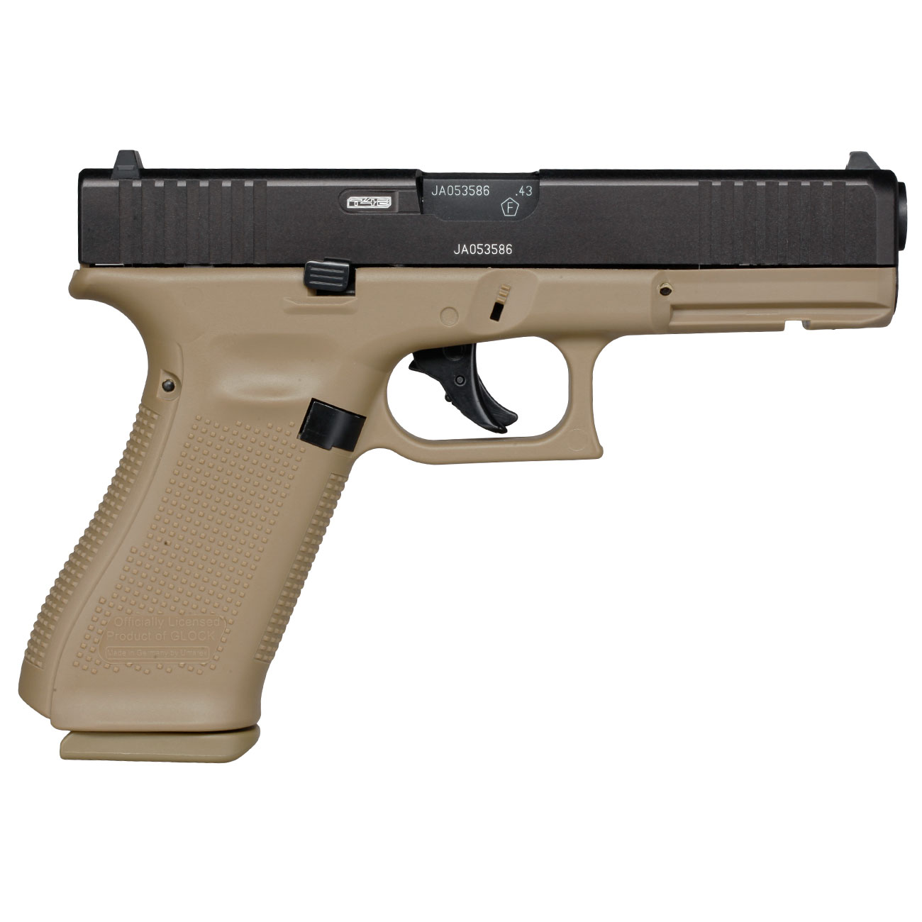 Glock 17 Gen.5 T4E mit Metallschlitten CO2-RAM Pistole Kal. .43 schwarz / coyote Bild 3