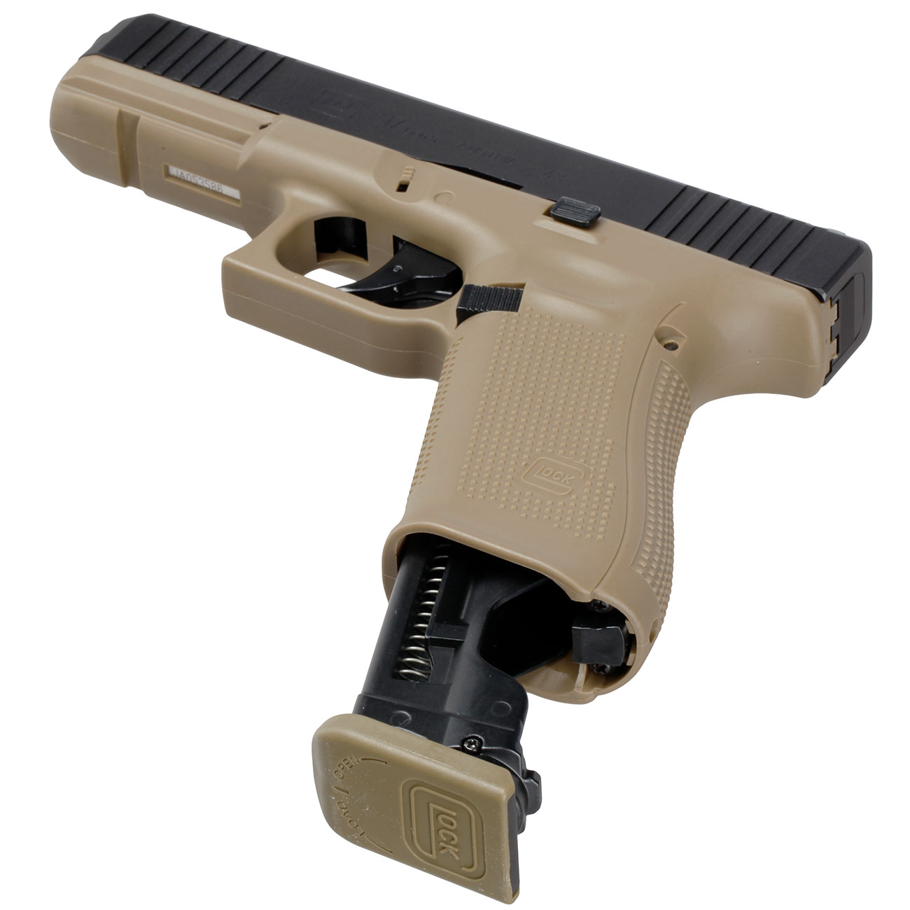 Glock 17 Gen.5 T4E mit Metallschlitten CO2-RAM Pistole Kal. .43 schwarz / coyote Bild 4