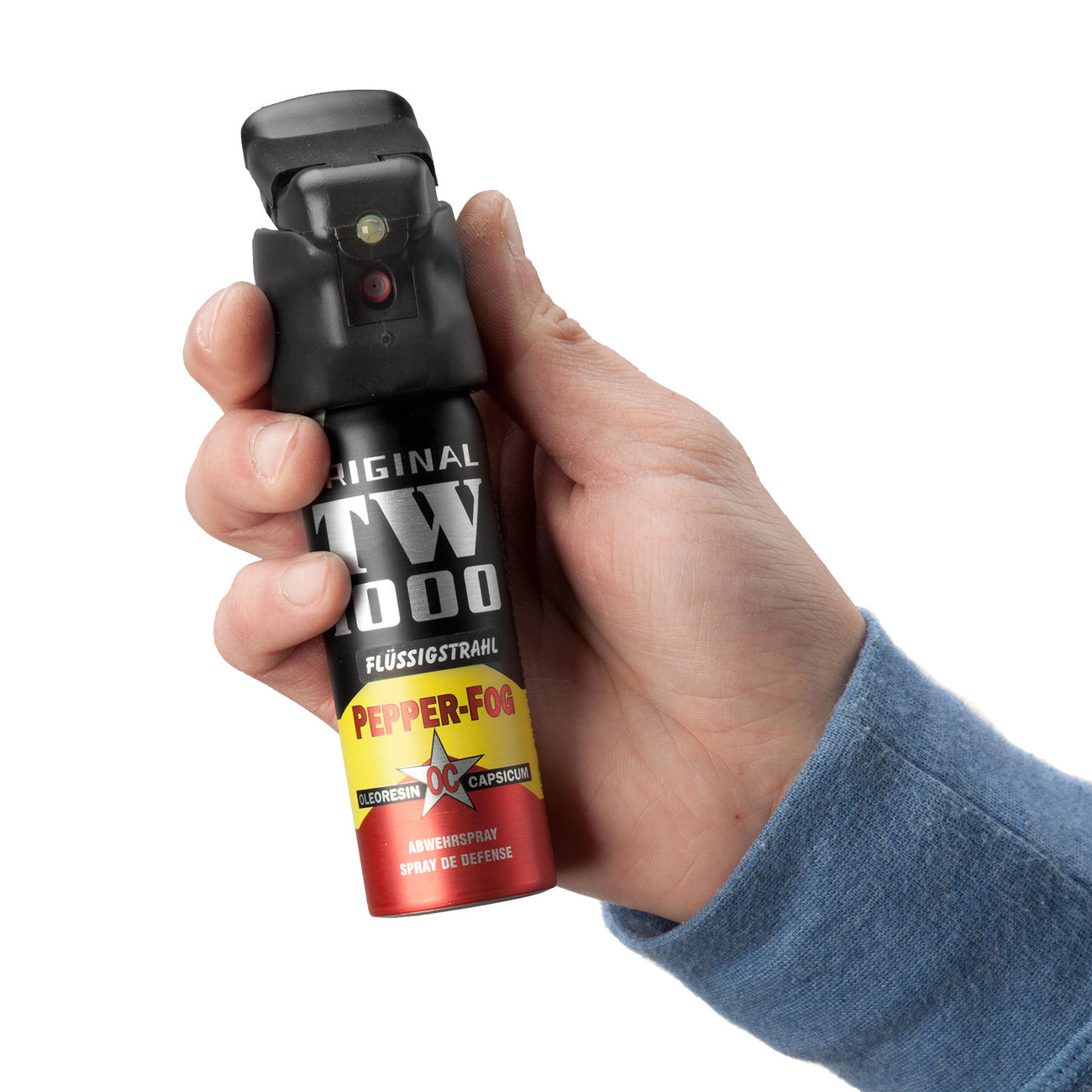Abwehrspray TW1000 Pfefferspray mit LED zielgenauer Strahl, 63 ml Bild 1
