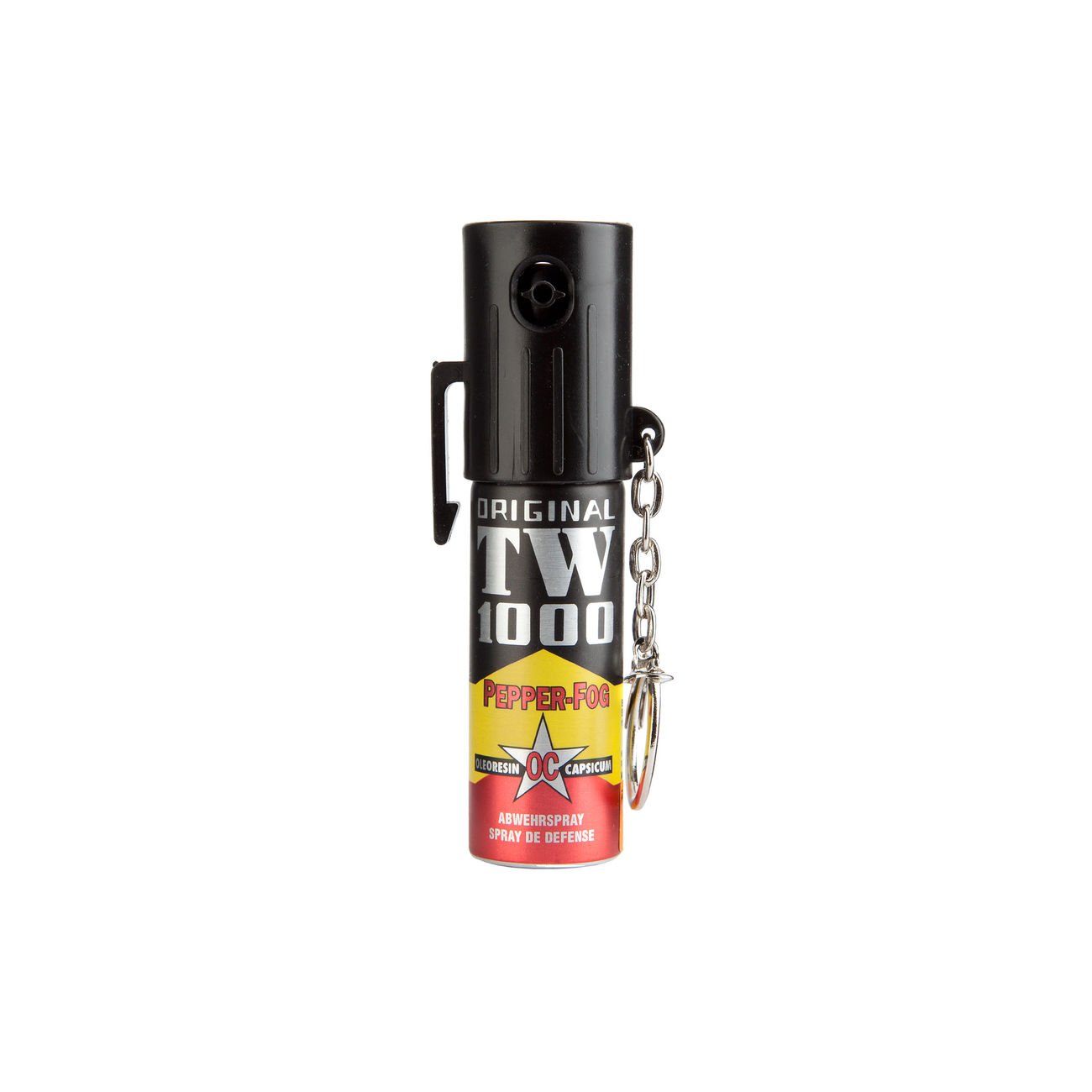 Abwehrspray TW1000 Mini Pfefferspray Breitstrahl mit Schlsselanhnger, 15 ml