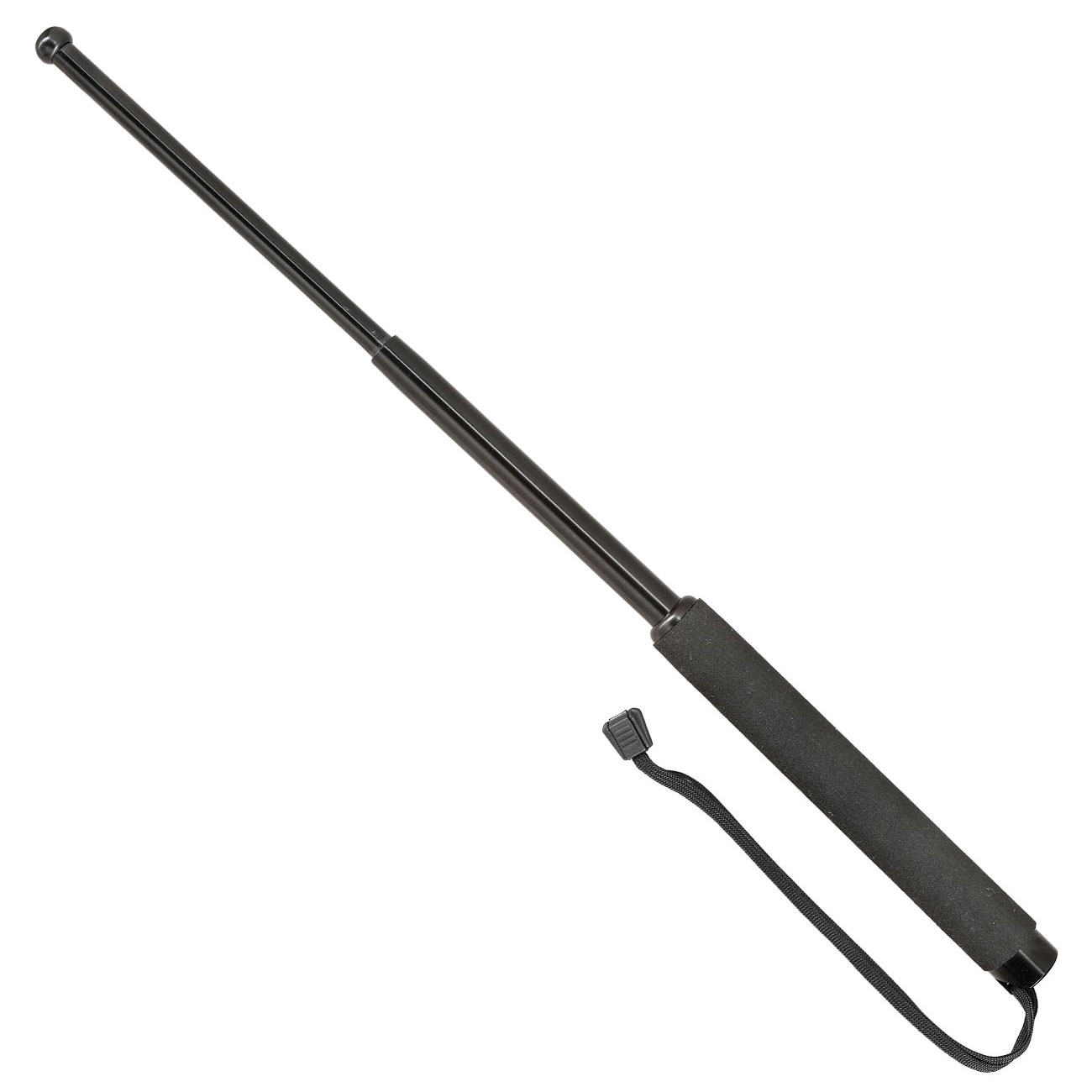 BlackField Teleskopschlagstock 21 mit Moosgummigriff und Handschlaufe schwarz