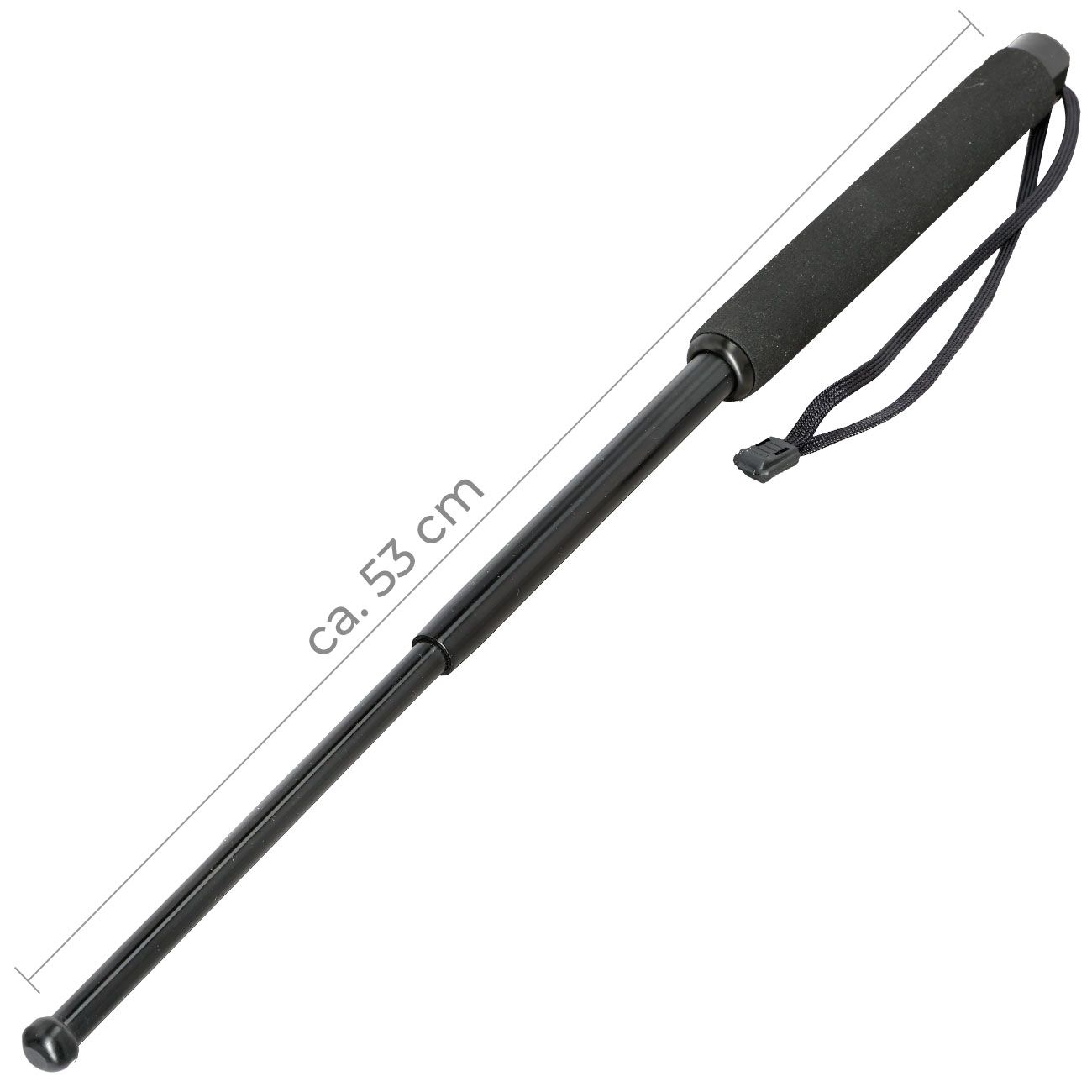 BlackField Teleskopschlagstock 21 mit Moosgummigriff und Handschlaufe schwarz Bild 1