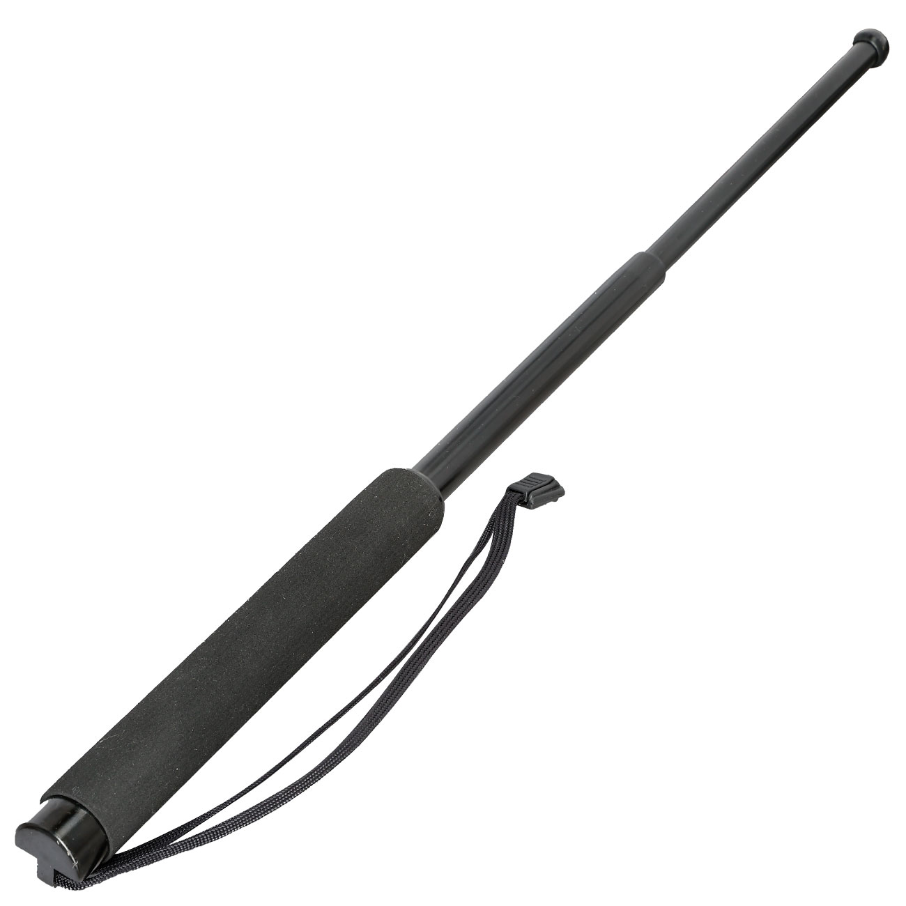 BlackField Teleskopschlagstock 21 mit Moosgummigriff und Handschlaufe schwarz Bild 2