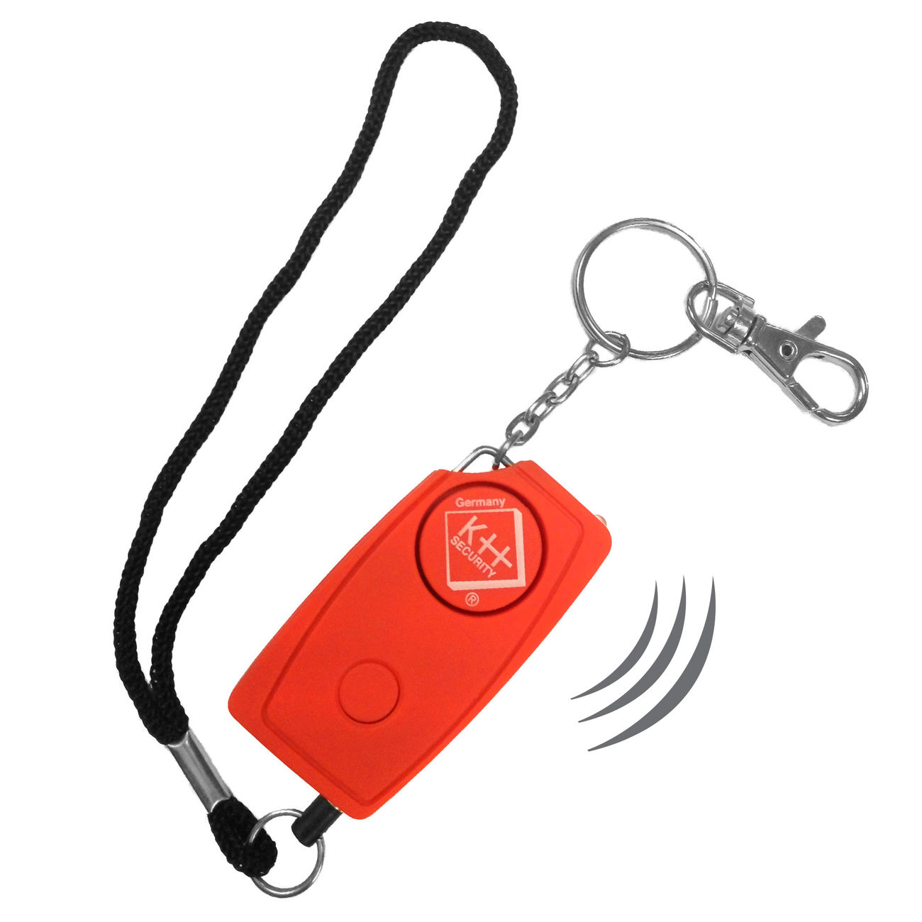 KH-Security Personenschutzalarm 24/7 soft touch 120dB rot