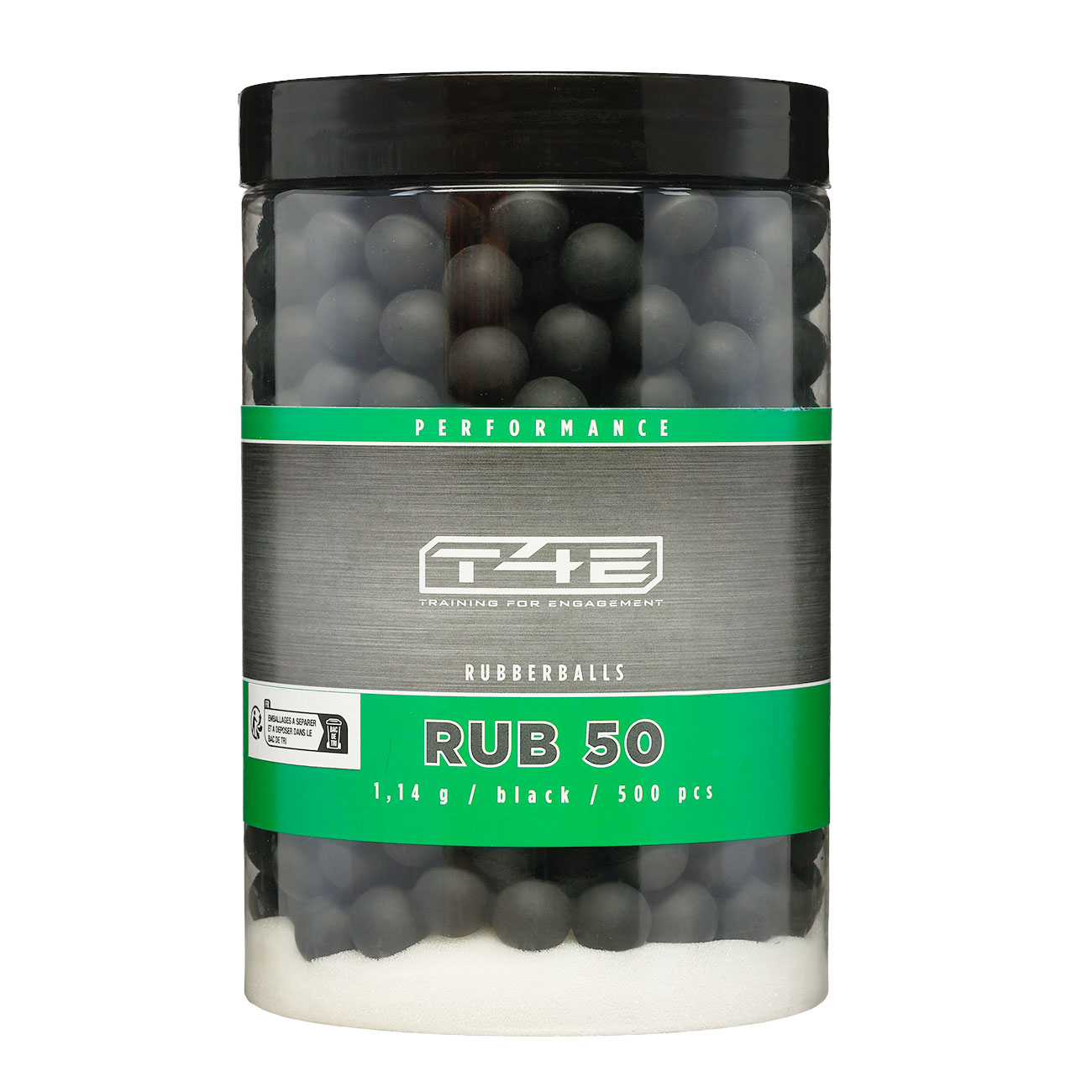 Umarex T4E Gummigeschosse Rubberballs Kal. .50 schwarz 500 St�ck Bild 1
