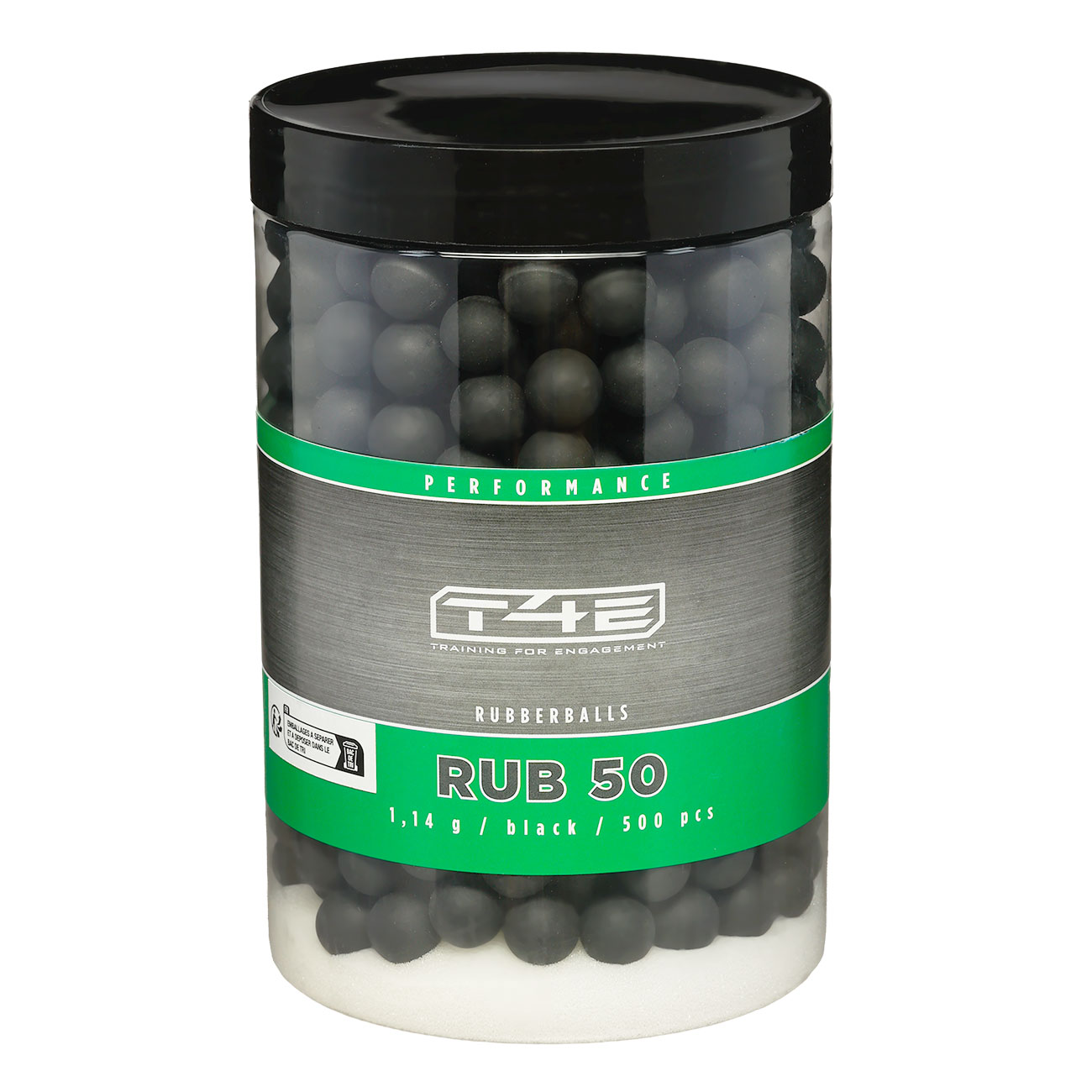Umarex T4E Gummigeschosse Rubberballs Kal. .50 schwarz 500 St�ck Bild 2