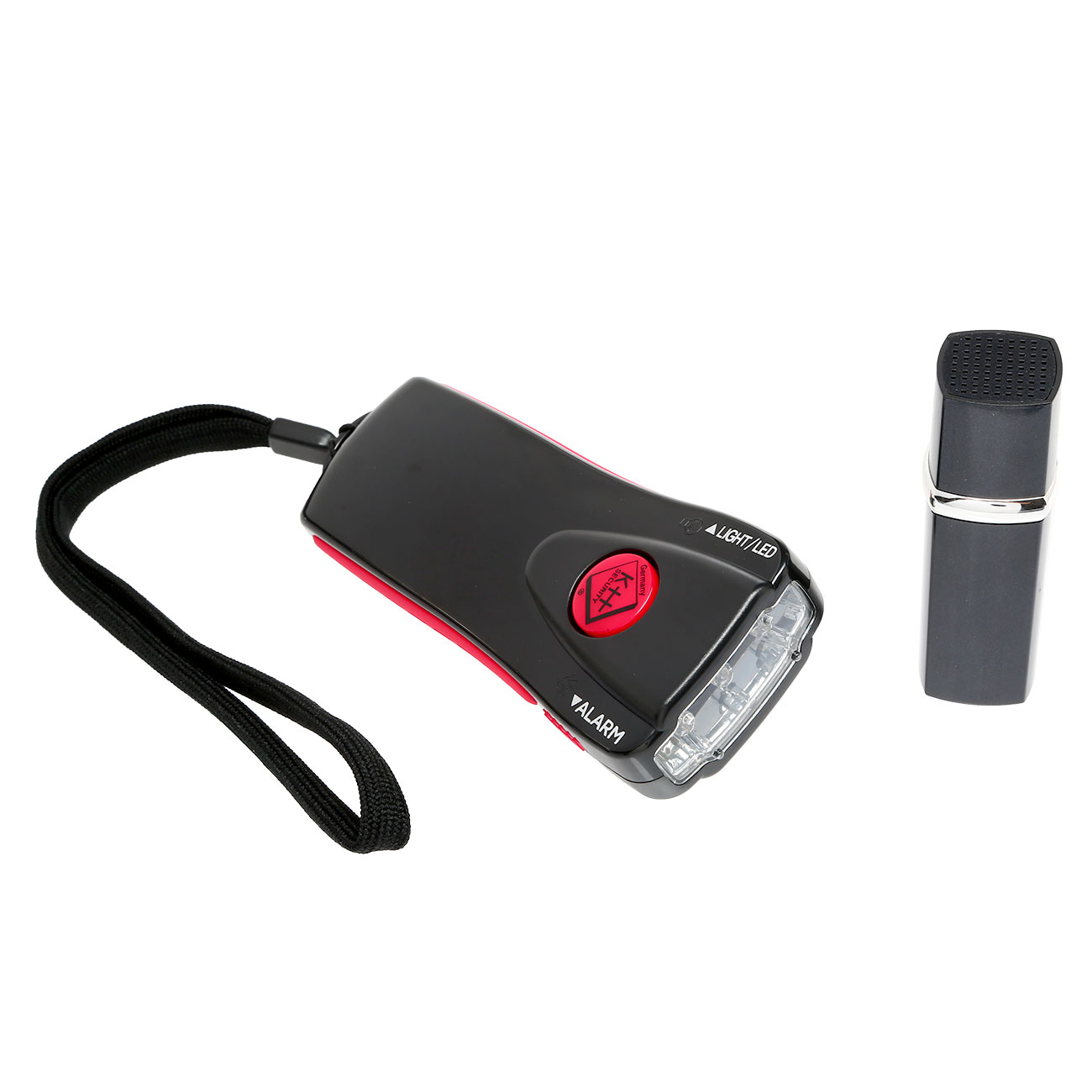 Geschenkset mit LED Alarm-Taschenlampe und Alarm-Lippenstift schwarz Bild 2
