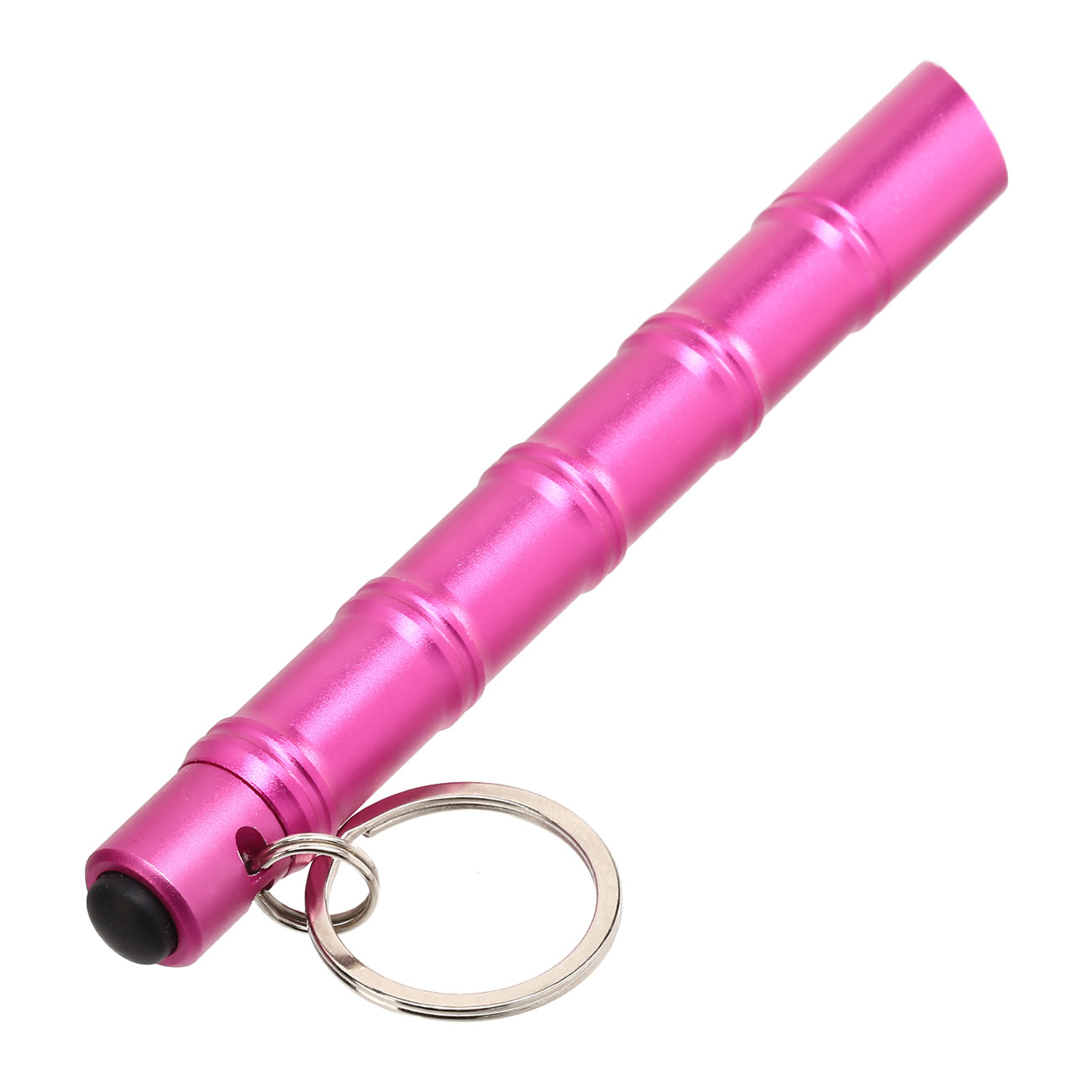 Kubotan Light Defender mit integrieter LED-Taschenlampe und Schlüsselring pink Bild 2