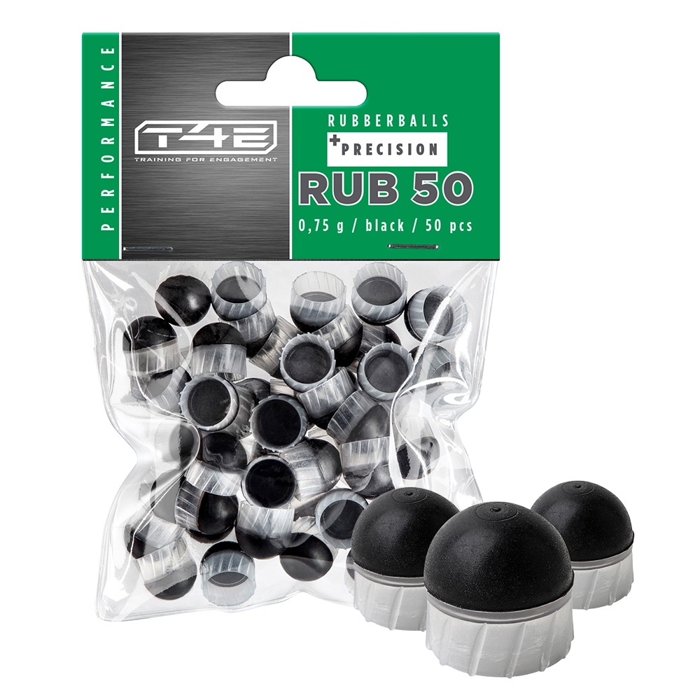 T4E Gummikugeln RUB 50 Precision Rubber Balls Kaliber .50 - 50 Stck