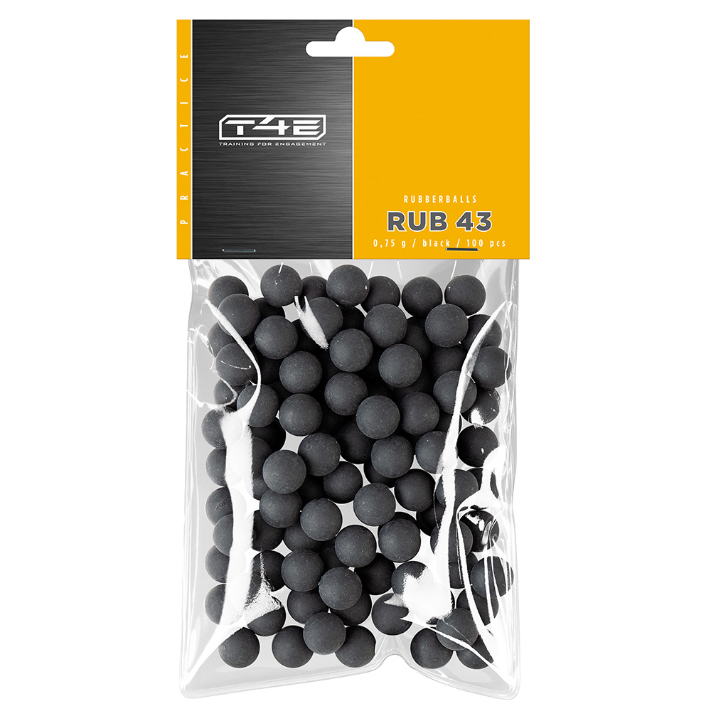 T4E Rubberballs RUB 43 Kaliber .43 schwarz 100 Stck