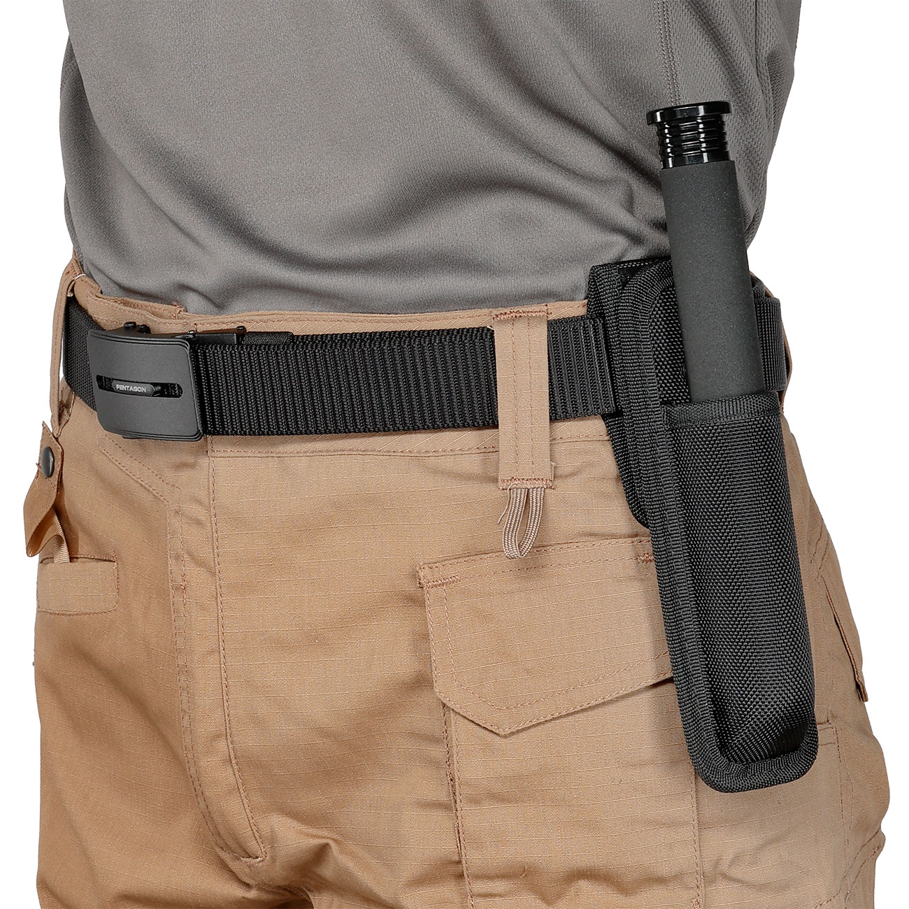 enforcer Teleskopschlagstock 21 mit Druckknopf schwarz inkl. 360 Holster Bild 7