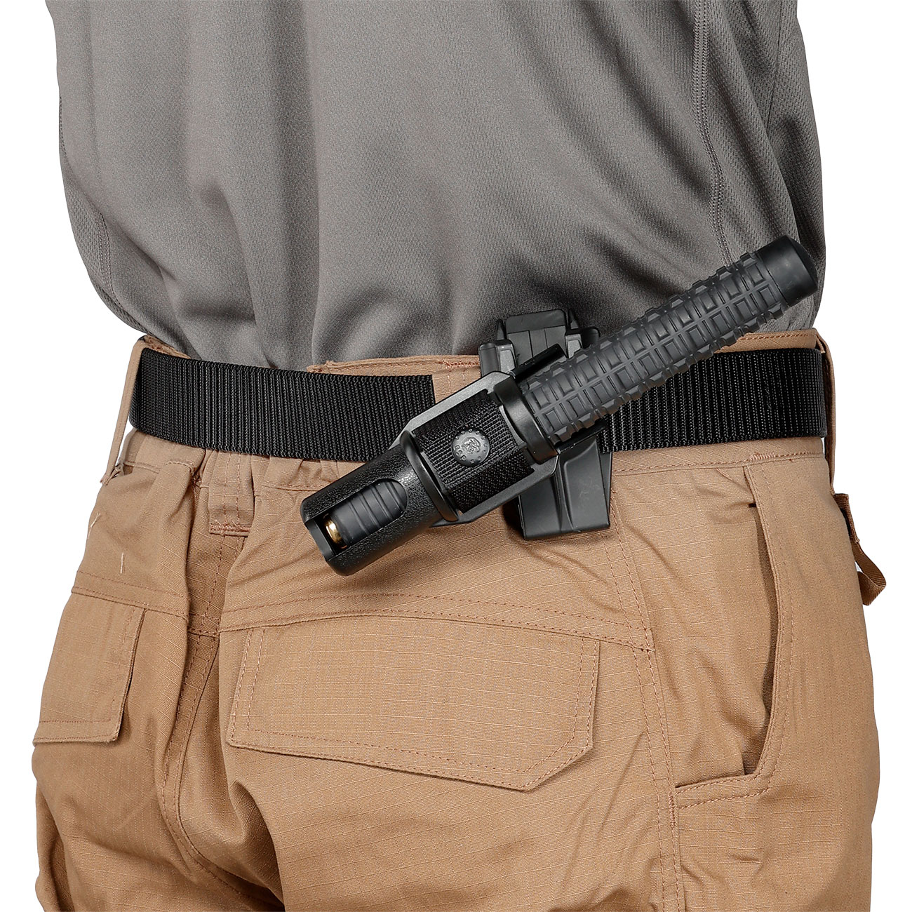 ESP Teleskopschlagstock 21 Zoll karbitgehrtet gold inkl. 360 BH2 Holster Bild 8