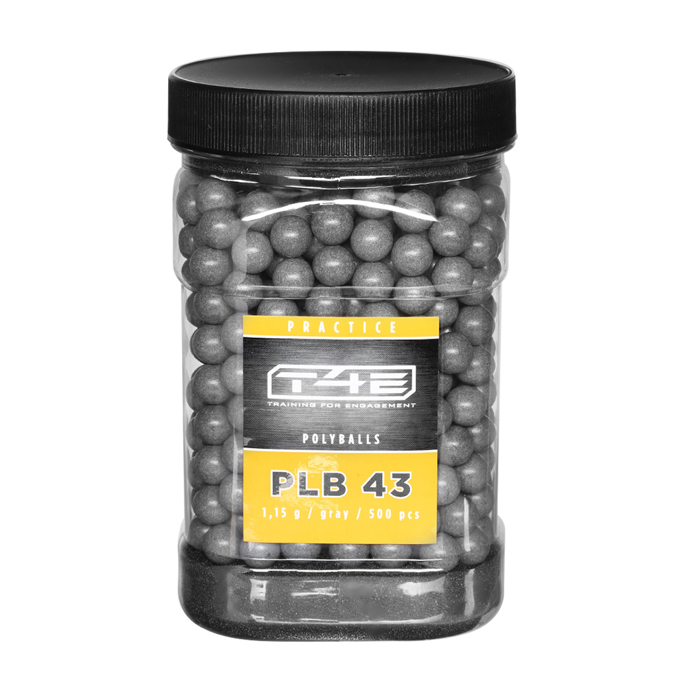 T4E Practice PLB 43 cal. .43 Kunststoffkugeln 500 Stck tungsten gray