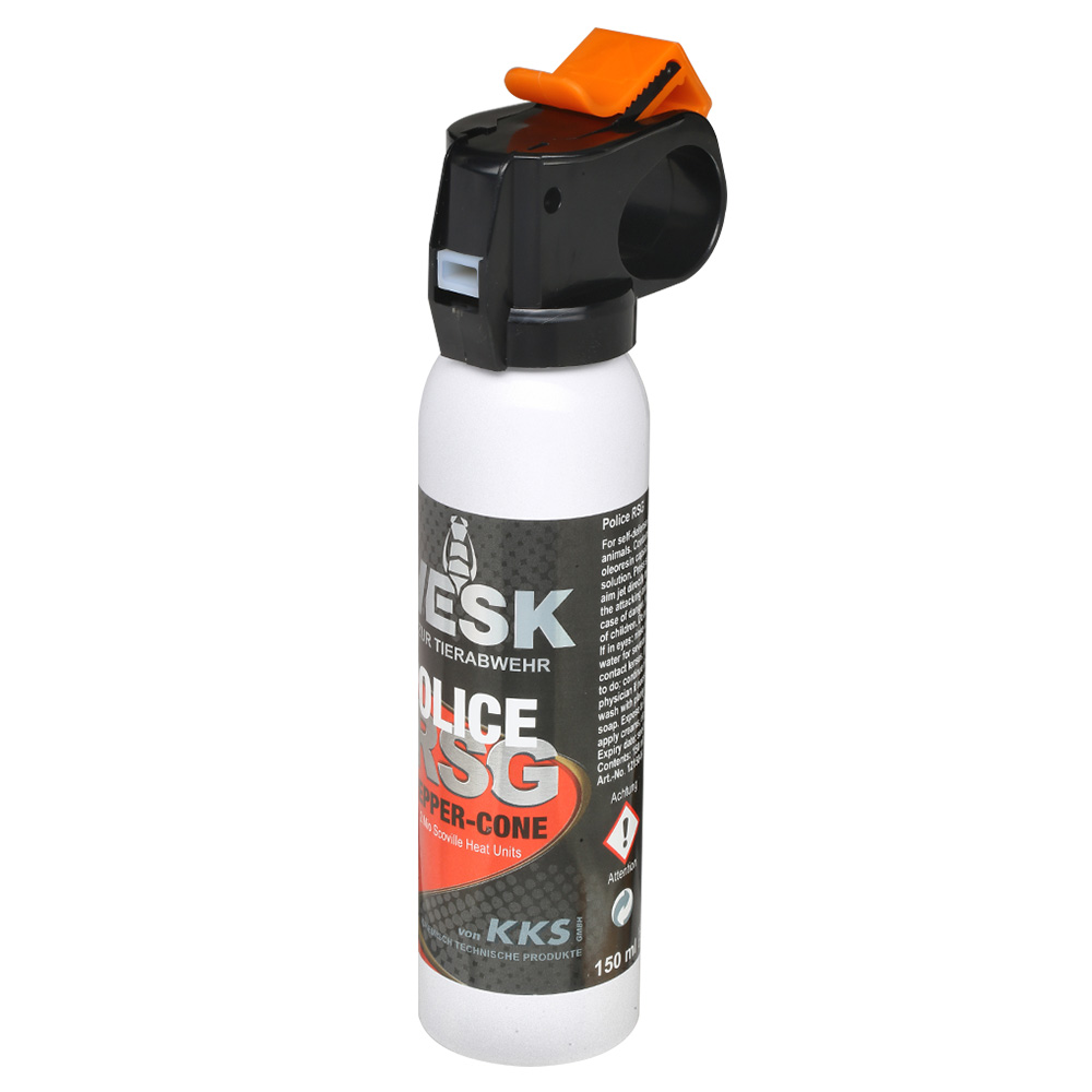 VESK RSG Police Pfefferspray, 150 ml Breitstrahl mit Weitstrahlventil Bild 1