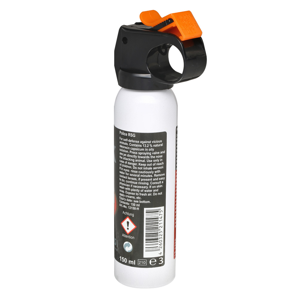 VESK RSG Police Pfefferspray, 150 ml Breitstrahl mit Weitstrahlventil Bild 1