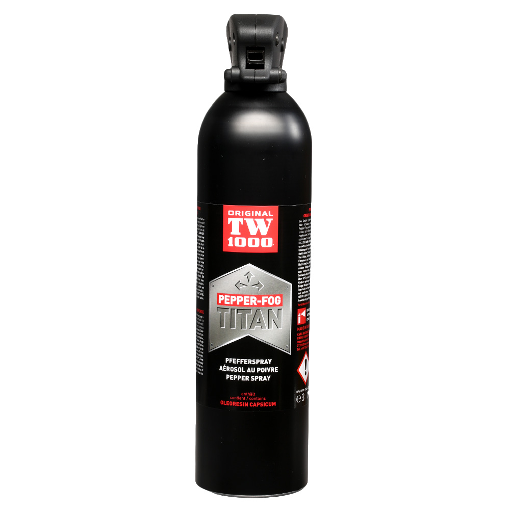 Abwehrspray TW100 Pepper Fog Titan Pfefferspray 750 ml inkl. Sicherungsstift