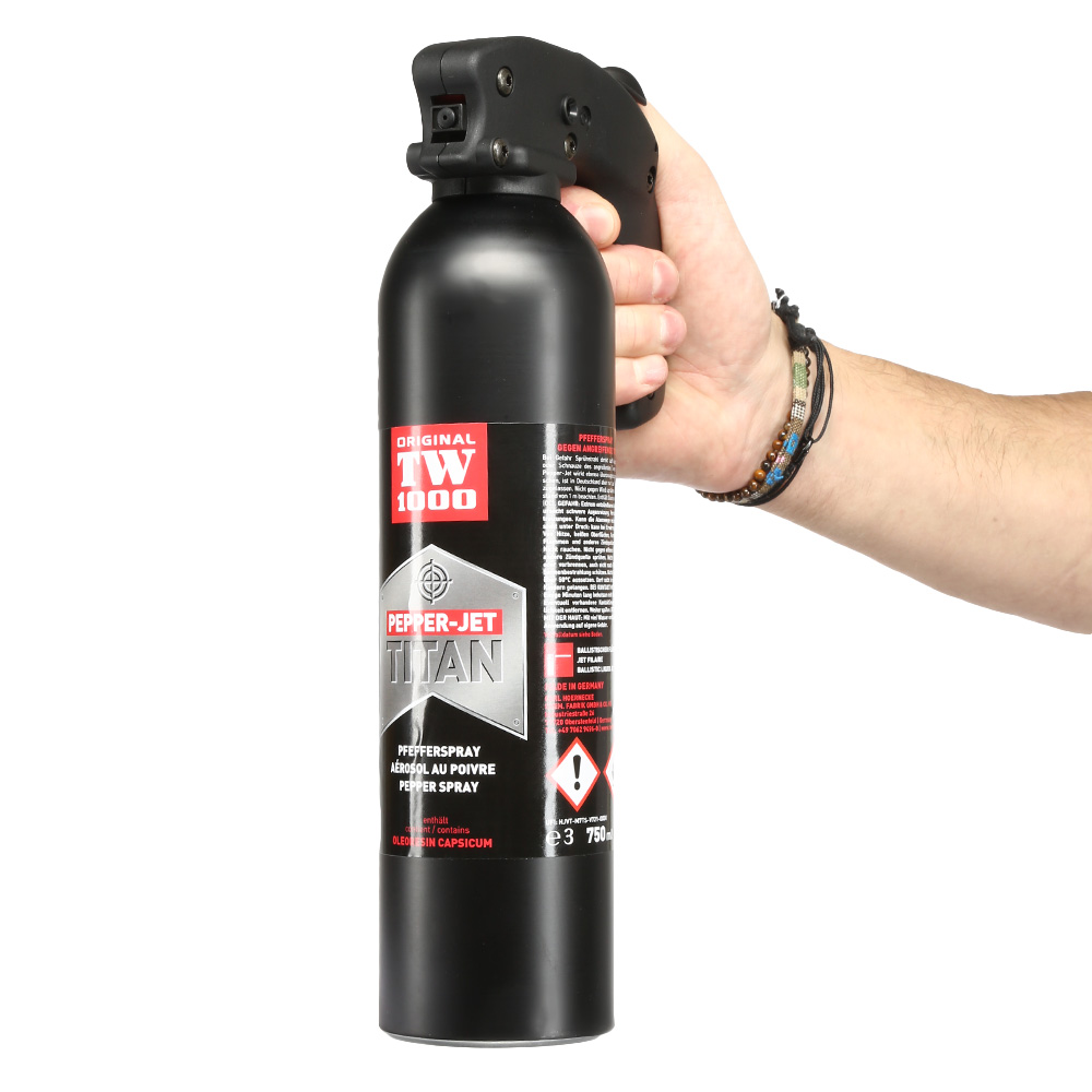 Abwehrspray TW100 Pepper Jet Titan Pfefferspray 750 ml inkl. Sicherungsstift Bild 4