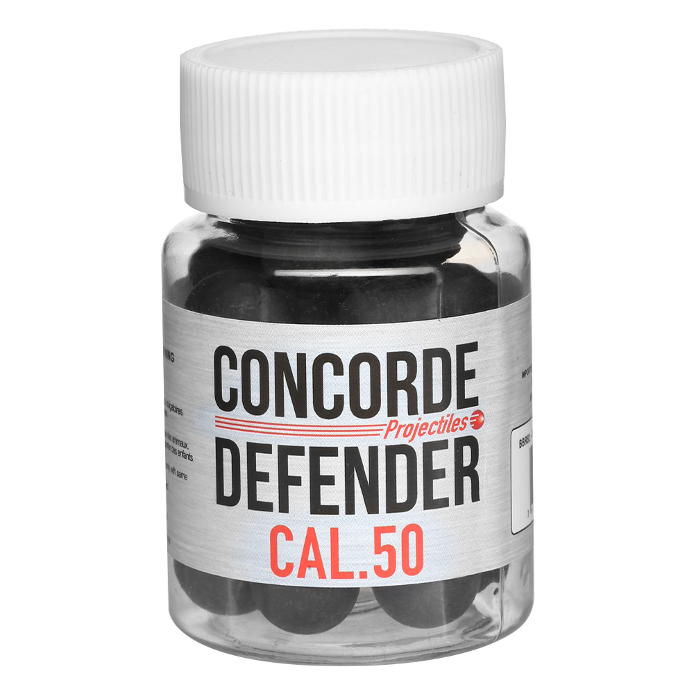 Concorde Defender Rubber Balls Kaliber .50 in Schraubdose 30 Stck schwarz