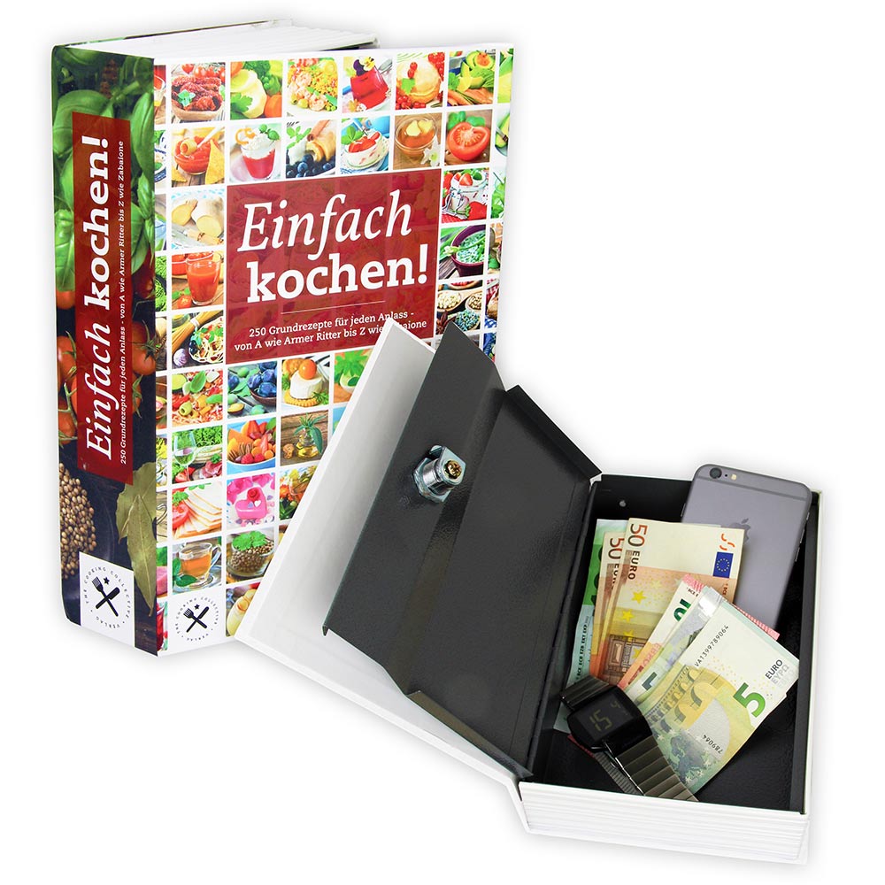 Buchsafe Kochbuch mit Schlssel