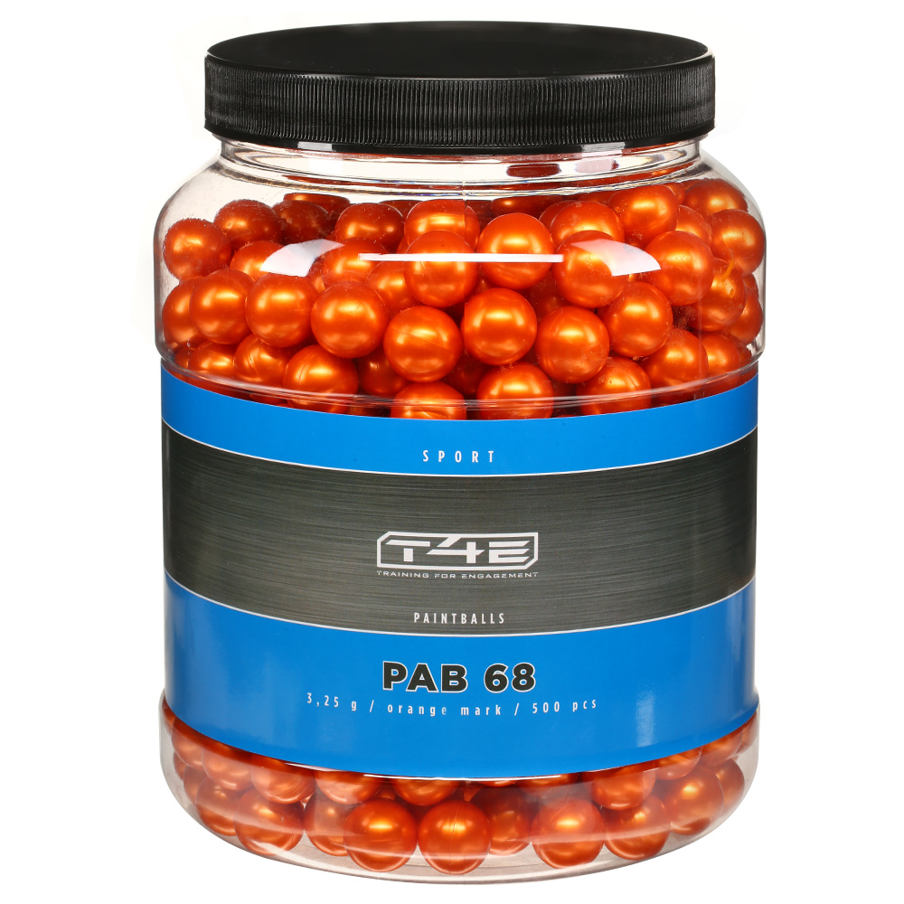 T4E Farbkugeln PAB 68 Sport Kaliber .68 - 500 Stck orange