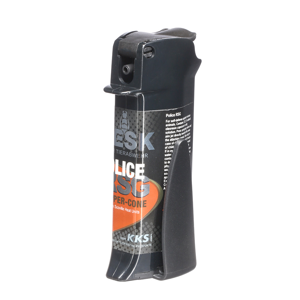 Vesk Pfefferspray Police Cone 28ml Breitstrahl, nachfllbar inkl. Grtelclip Bild 1