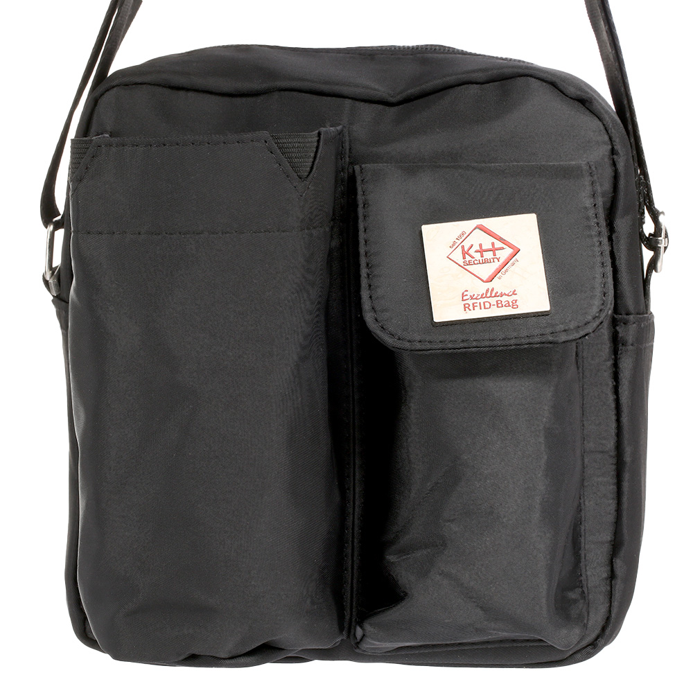 Crossbody Umhngetasche mit RFID Datenausleseschutz schwarz Bild 1