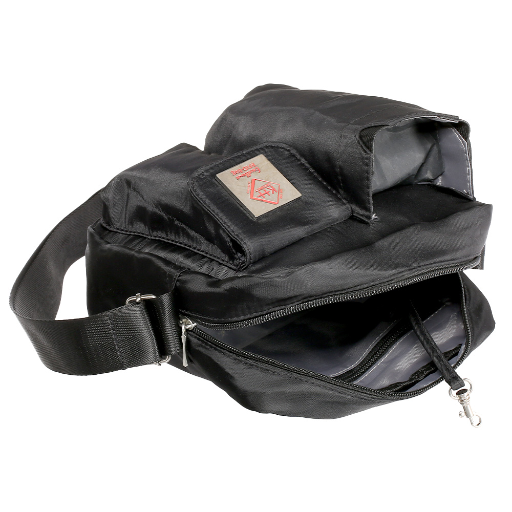 Crossbody Umhngetasche mit RFID Datenausleseschutz schwarz Bild 1