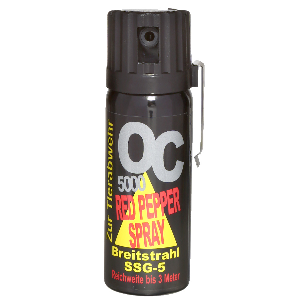 OC 5000 Red Pepper Pfefferspray Breitstrahl 50ml mit Grtelclip
