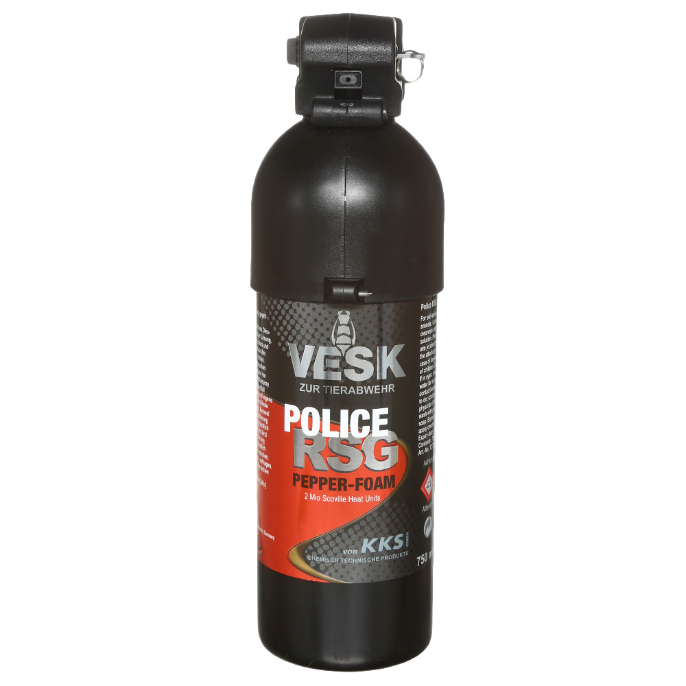 VESK Pfefferspray RSG Police Foam 750ml Schaum mit Pistolengriff