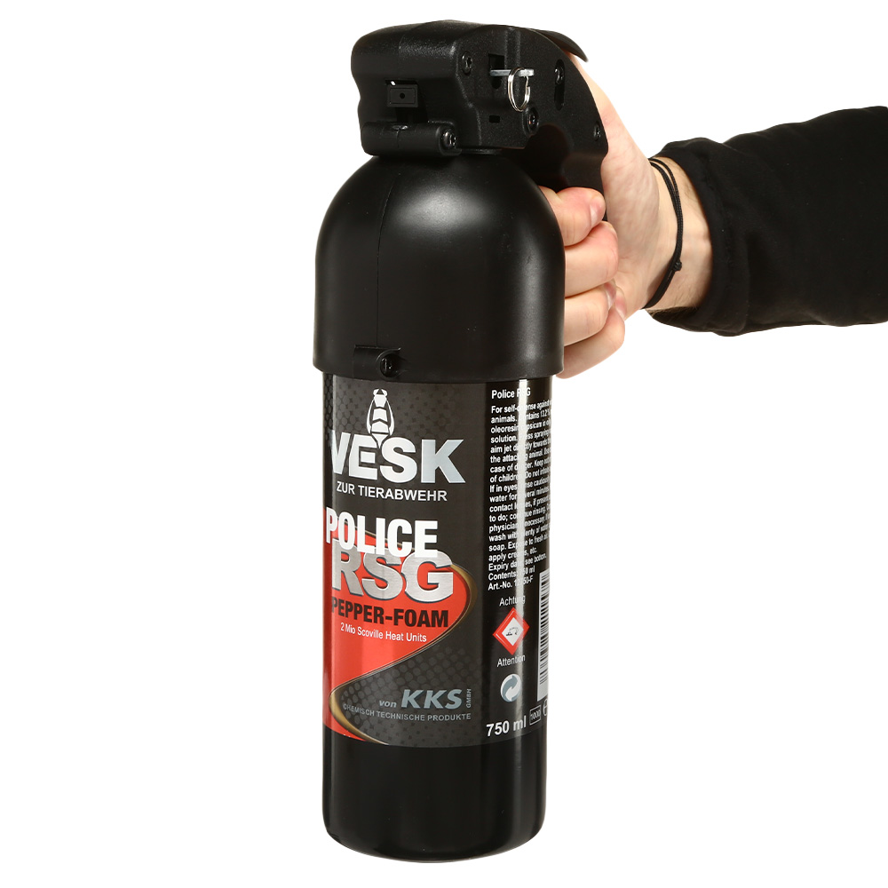 VESK Pfefferspray RSG Police Foam 750ml Schaum mit Pistolengriff Bild 6