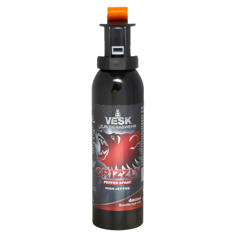 VESK Grizzly Pfefferspray 200 ml Breitstrahl mit Fingergriff extra stark