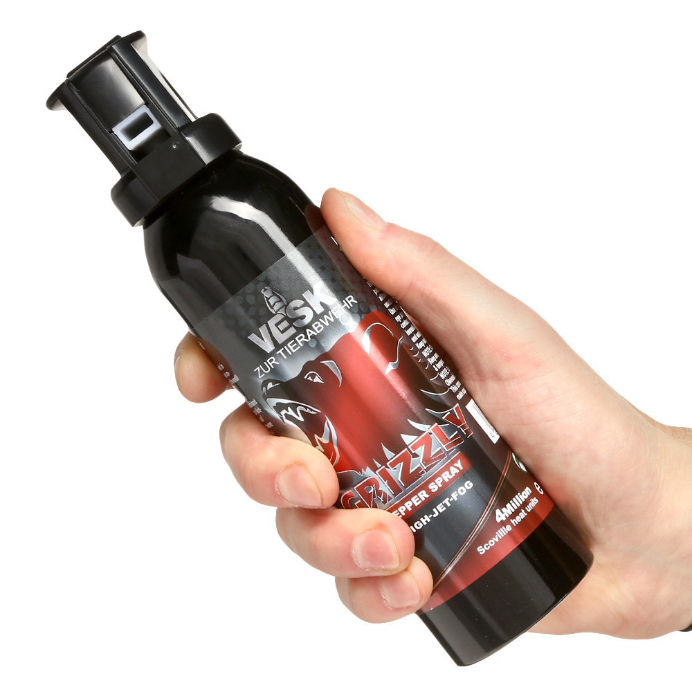 VESK Grizzly Pfefferspray 200 ml Breitstrahl mit Fingergriff extra stark Bild 5