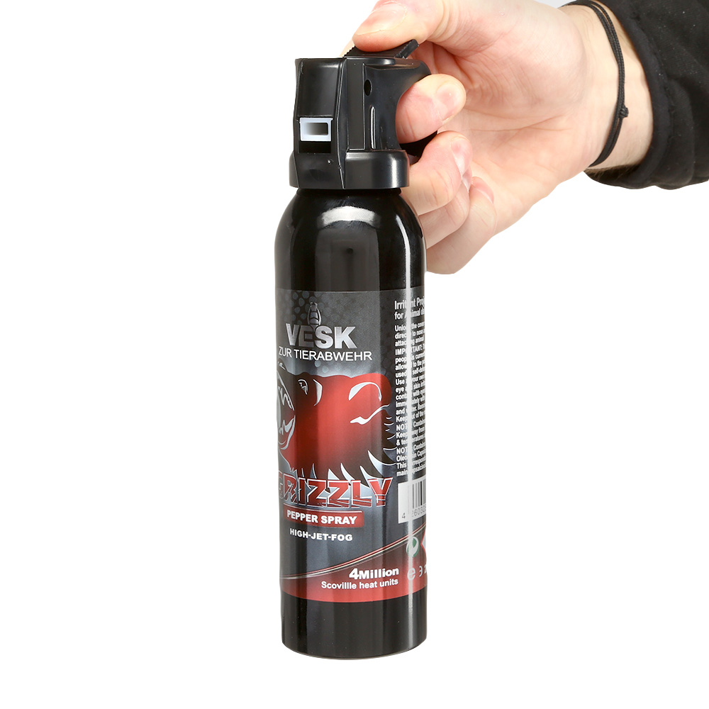 VESK Grizzly Pfefferspray 200 ml Breitstrahl mit Fingergriff extra stark Bild 6