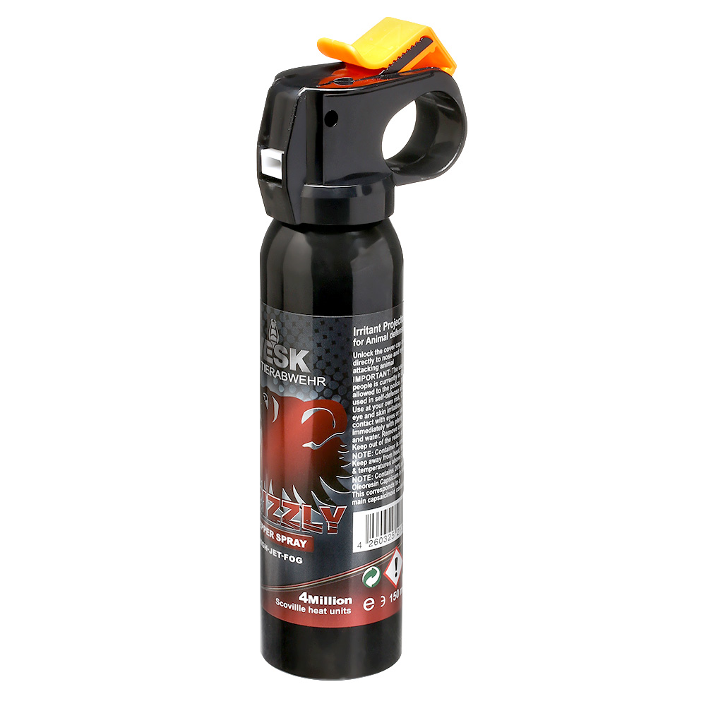 VESK Grizzly Pfefferspray 150 ml Breitstrahl mit Fingergriff extra stark Bild 1