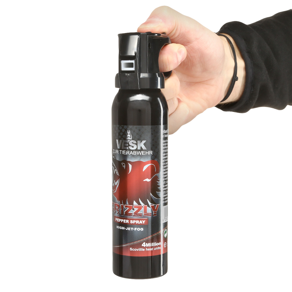 VESK Grizzly Pfefferspray 150 ml Breitstrahl mit Fingergriff extra stark Bild 6