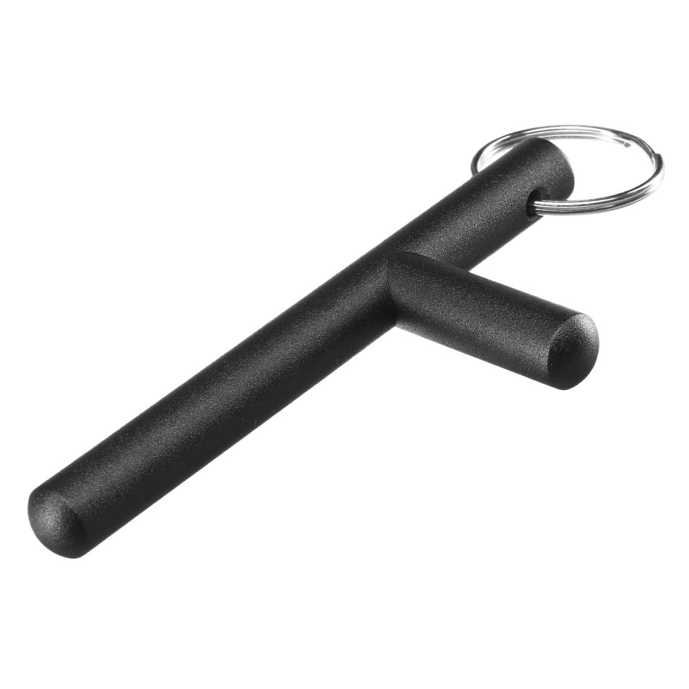 Kubostick Schlsselanhnger Kubotan Aluminium 14 cm schwarz inkl. Druckpunktkarte Bild 1