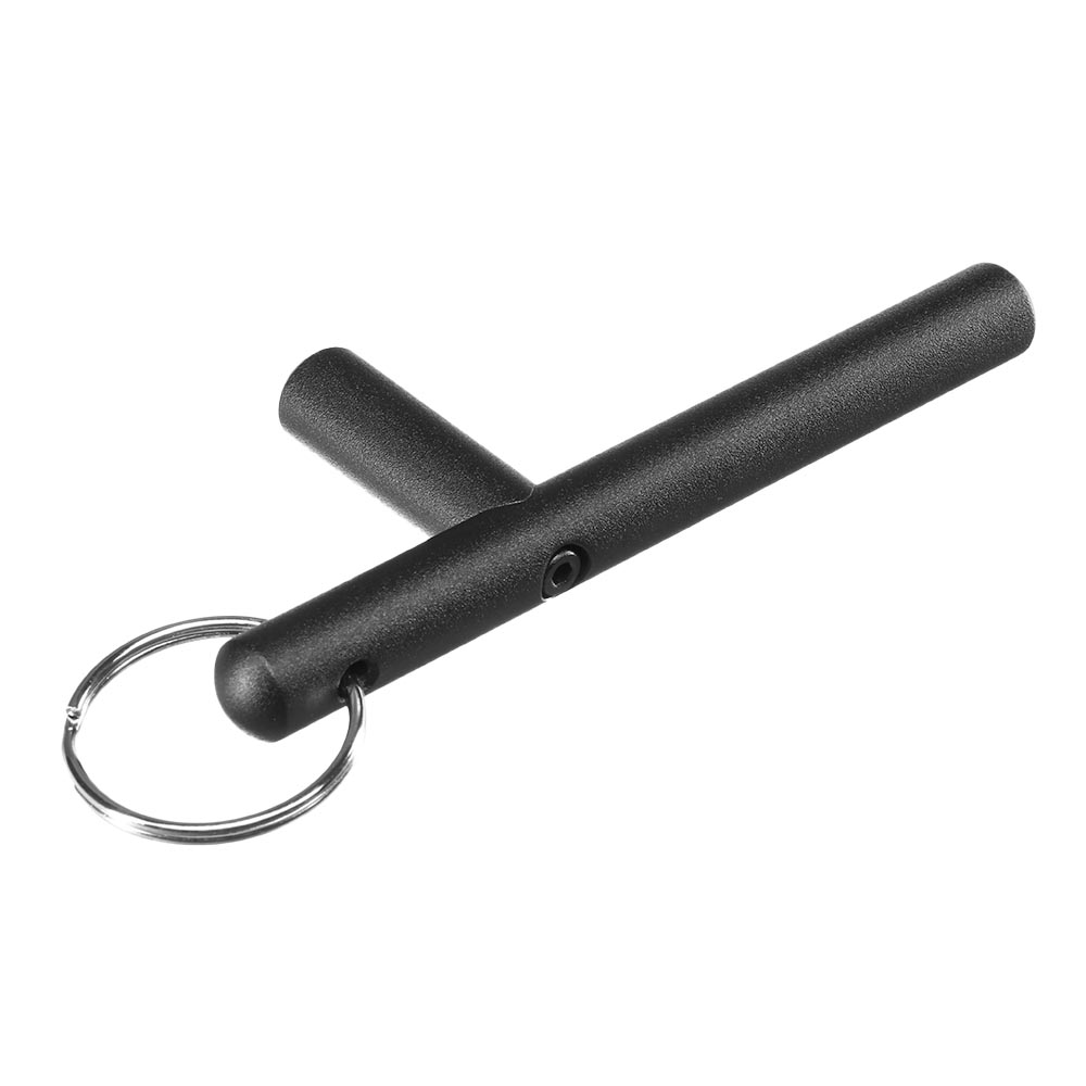Kubostick Schlsselanhnger Kubotan Aluminium 14 cm schwarz inkl. Druckpunktkarte Bild 3
