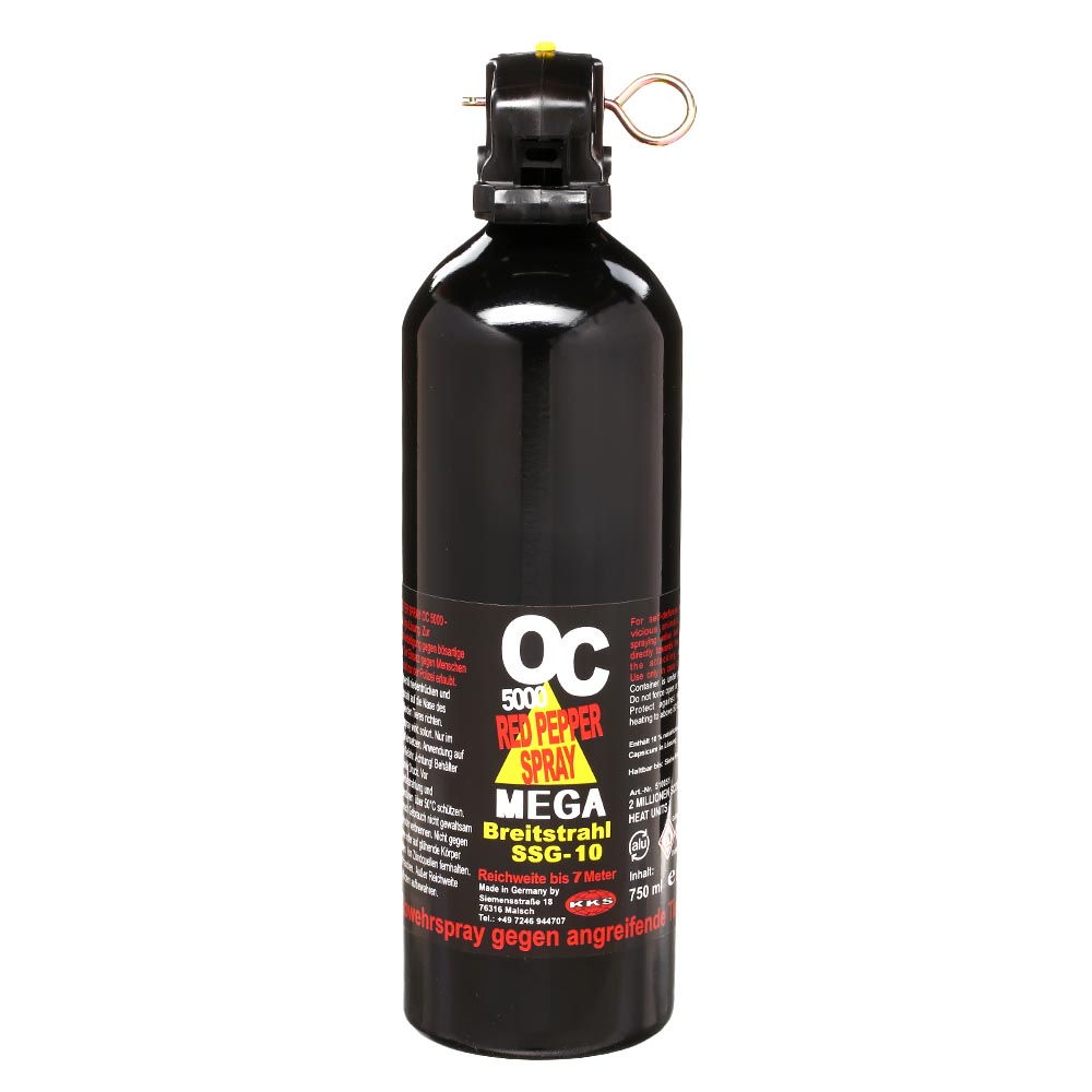 OC 5000 Pfefferspray Red Pepper Mega 750 ml Breitstrahl mit Pistolengriff Bild 1