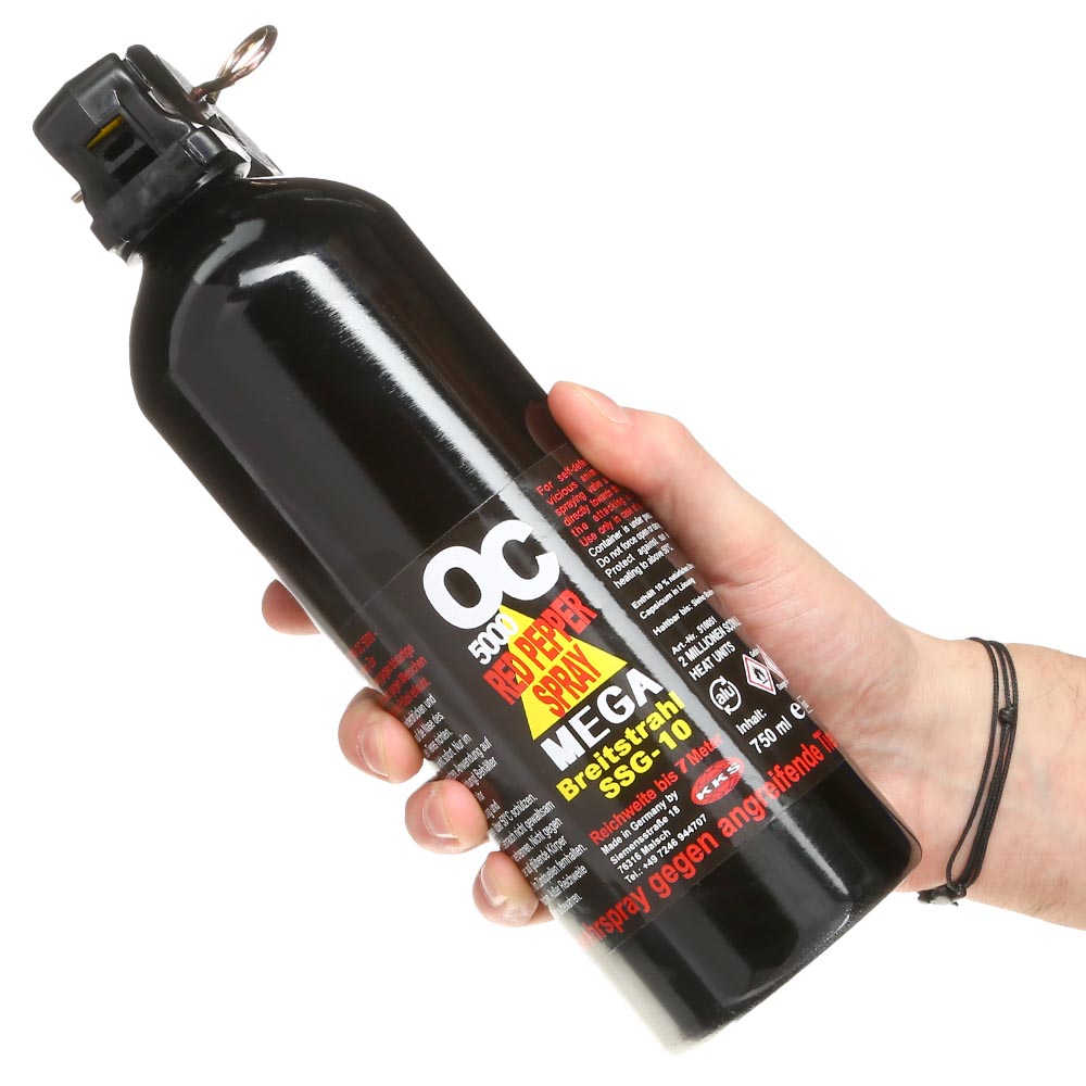 OC 5000 Pfefferspray Red Pepper Mega 750 ml Breitstrahl mit Pistolengriff Bild 8