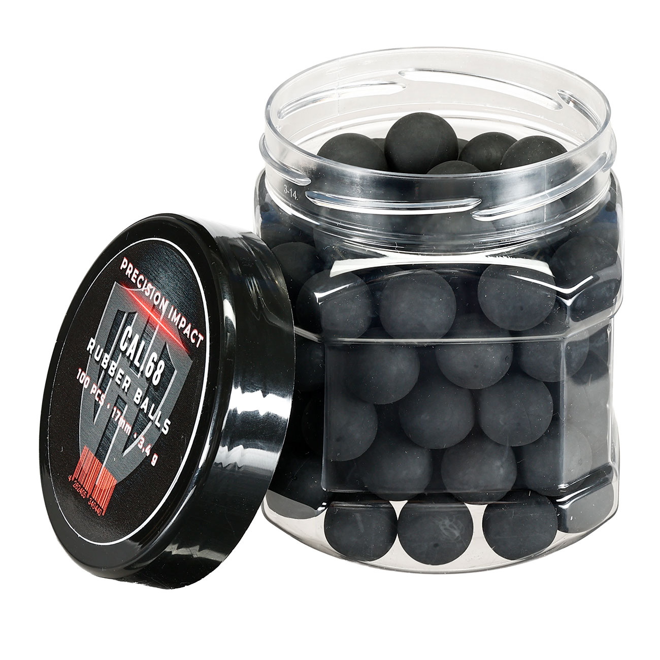 Precision Impact Rubber Balls 3,4g Kaliber .68 schwarz 100er Dose Bild 2